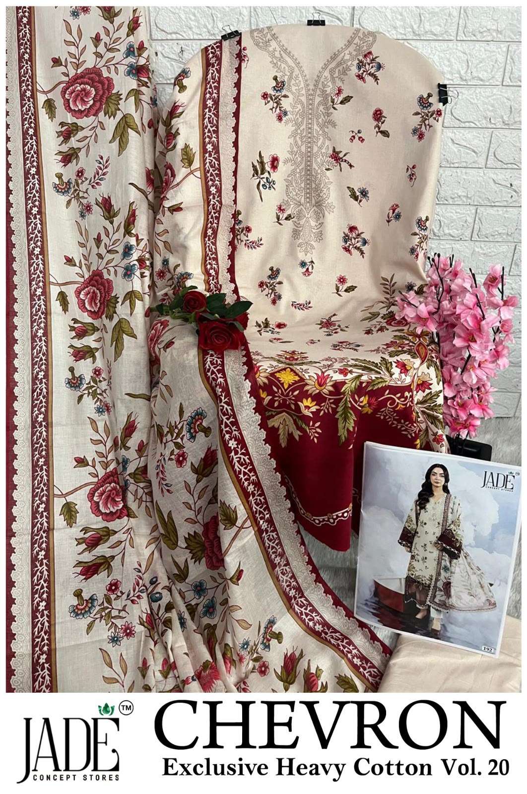 Jade Chevron Vol 20 Pure Heavy Cotton Suit view 11