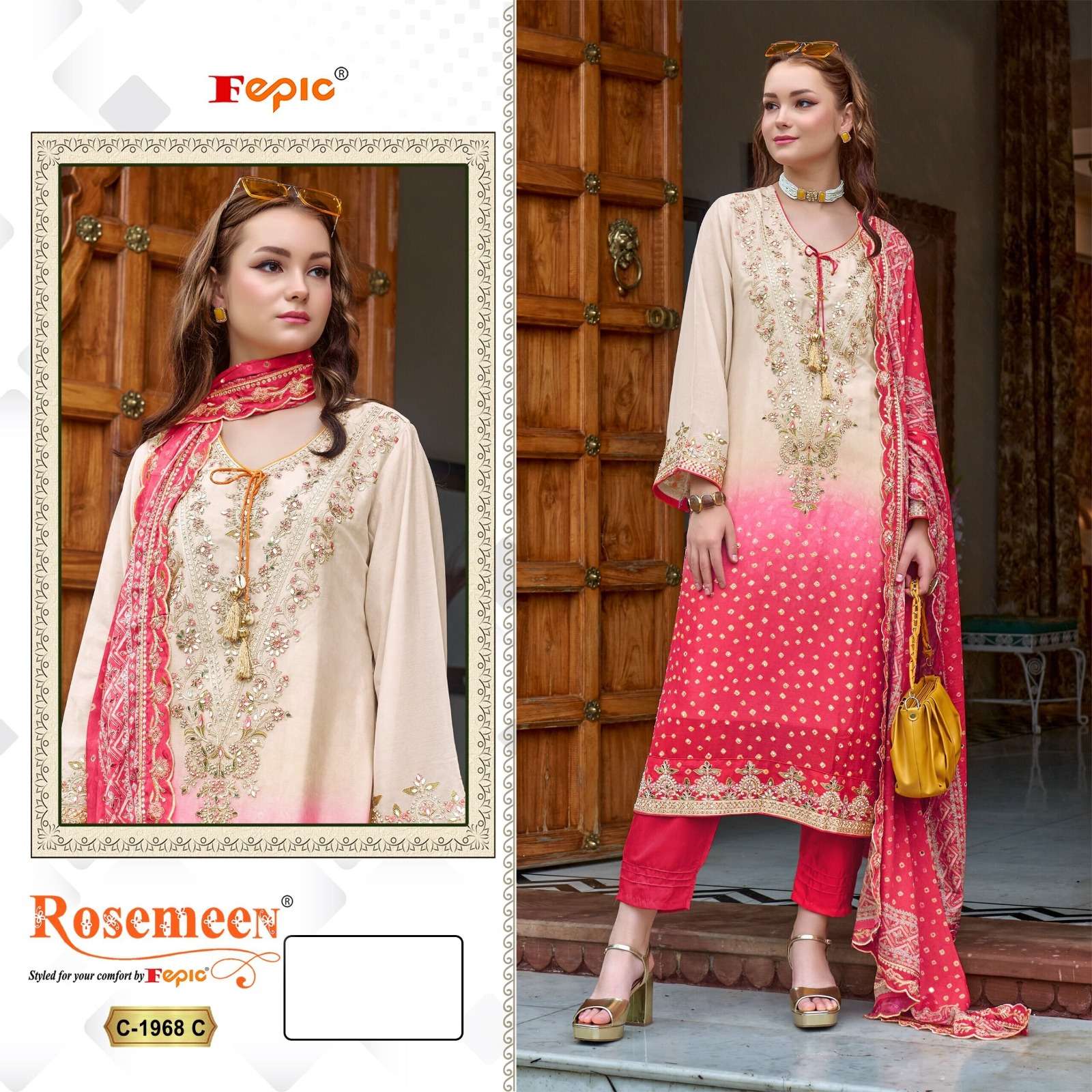 Fepic Rosemeen Chinon Pakistani Suit view 3