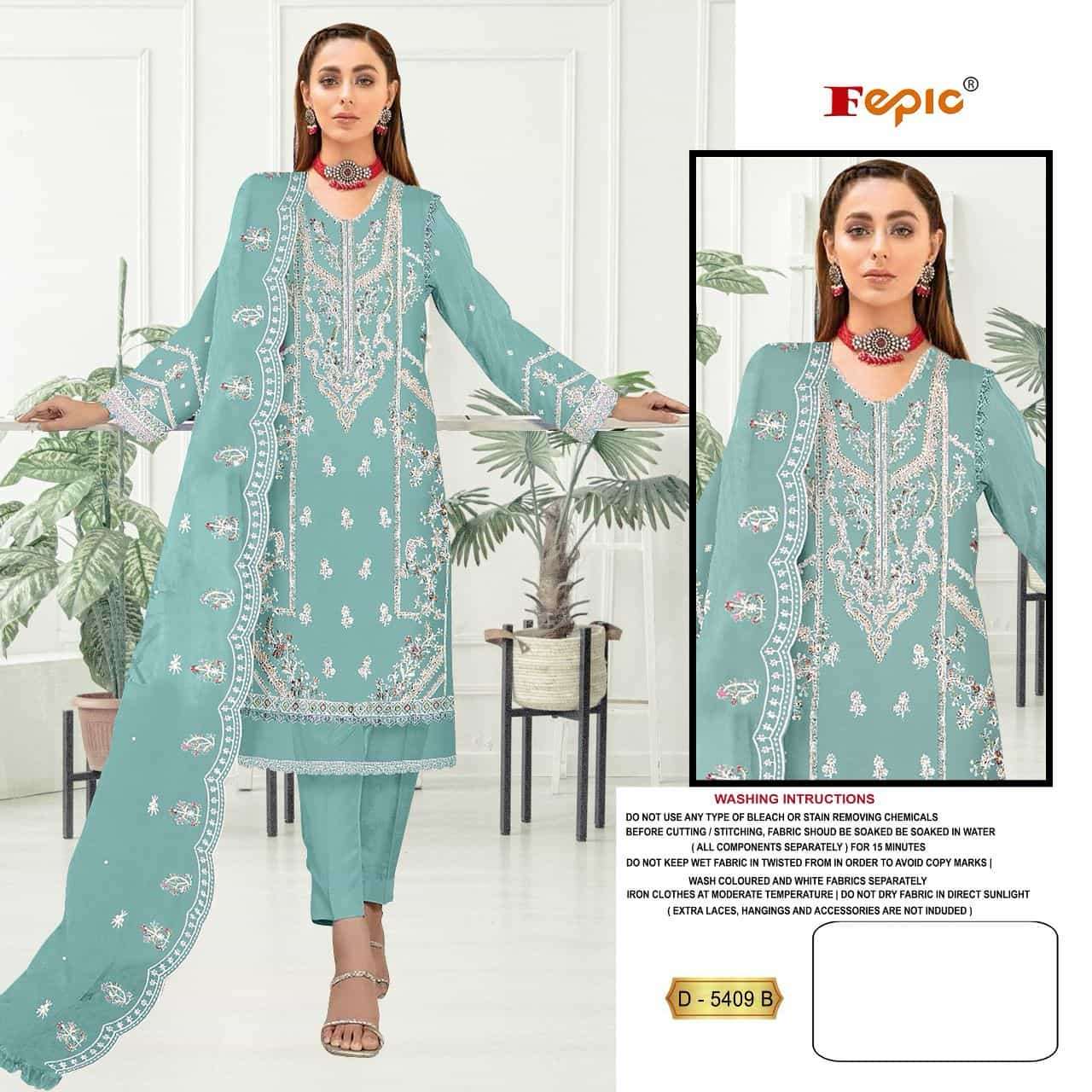 Fepic D 5409 Colors Pakistani Designer Style Festive Wear Salwar Suit Online view 2