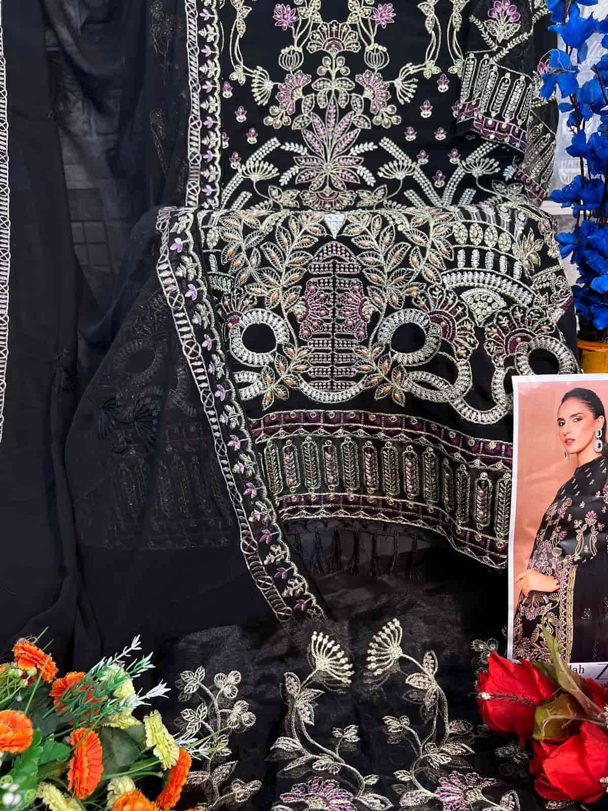 Zaha 10238 Festive Wear Style Designer Embroidered Salwar Suit Exporter view 3