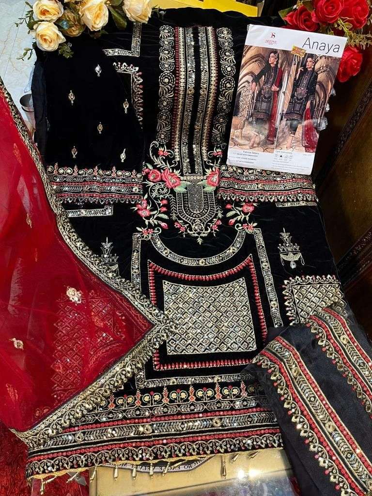 Deepsy 1173 Designer Velvet Pakistani Salwar Suit Exporter view 2