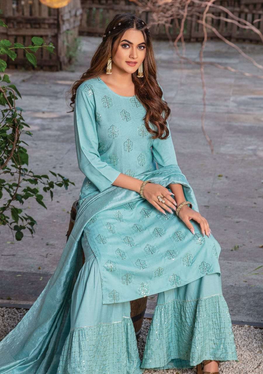 Wanna Laila Designer Readymade Women Ethnic Wear Sharara Dress Collection view 4