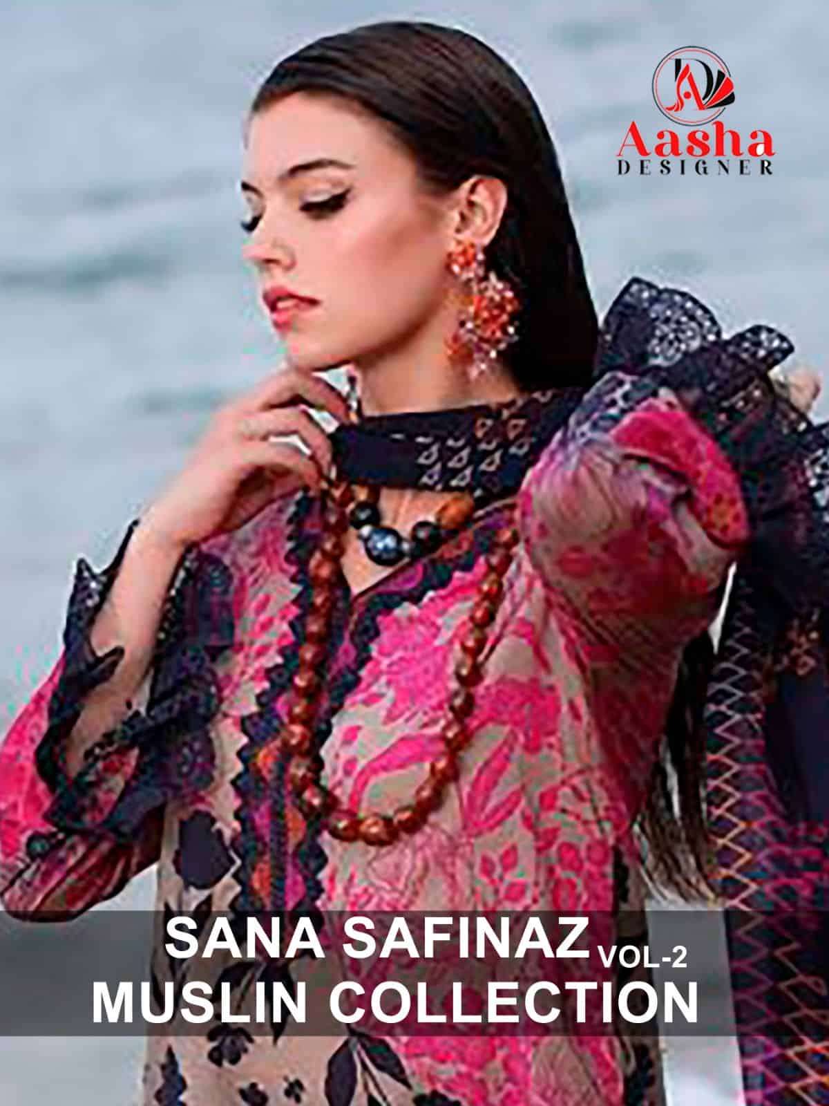 Aasha Designer Sana Safinaz Muslin Cotton Suit view 5