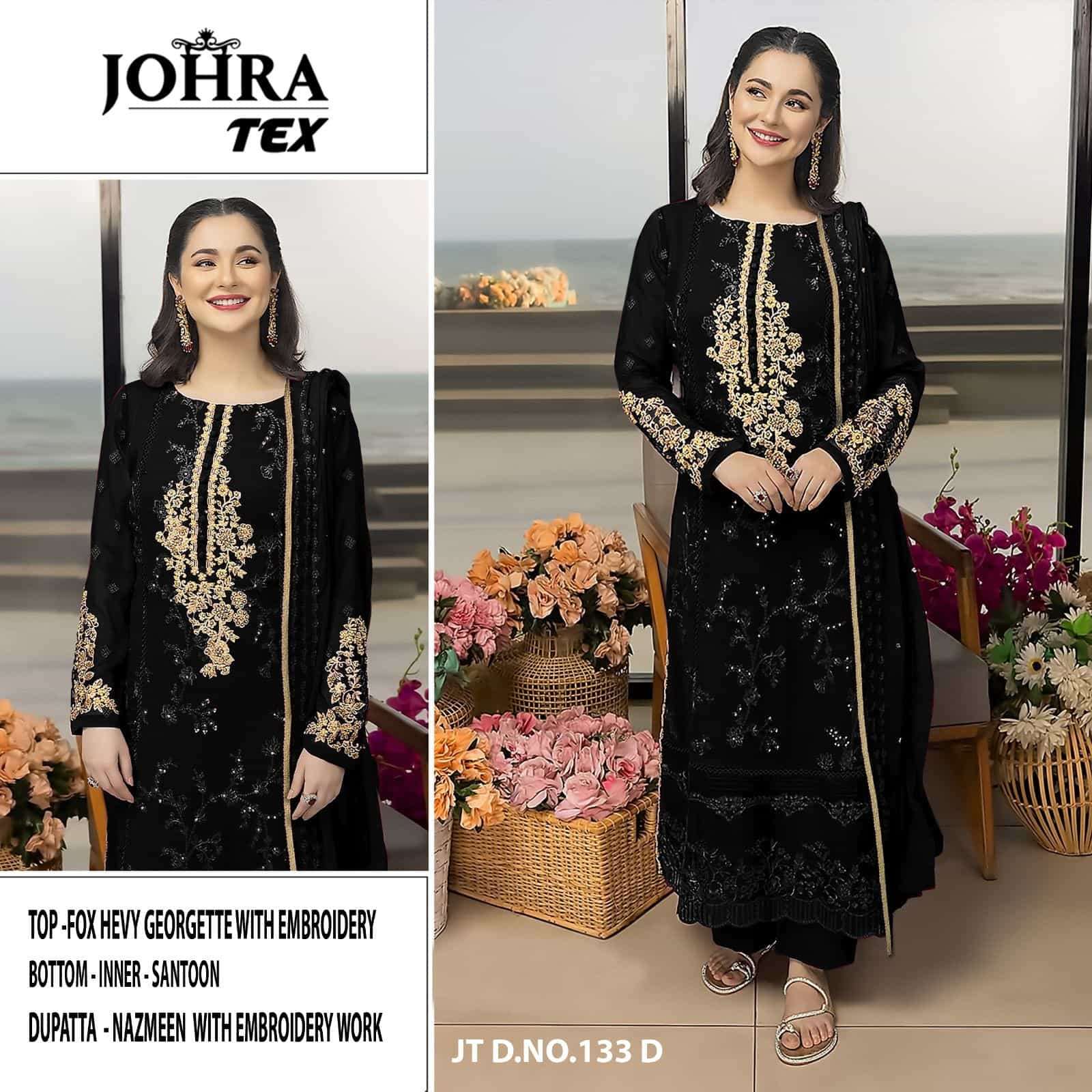 Johra Tex JT 133 Colors Pakistani Designer Georgette Salwar Suit Wholesalers view 3