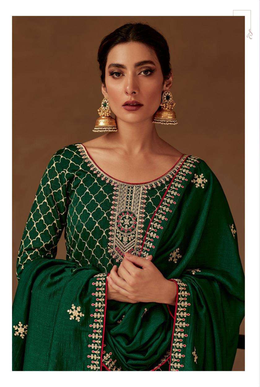 Aashirwad Nargis 9442 To 9446 New Designer Silk Suit Collection view 16