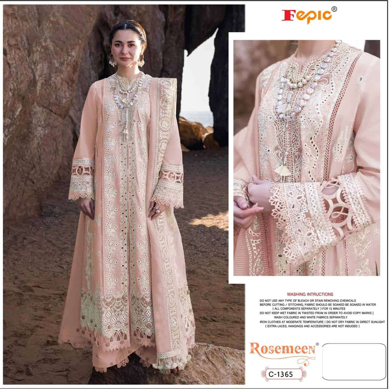 Fepic C 1365 Colors Festive Wear Style Exclusive Embroidered Designer Dress Wholesalers view 2