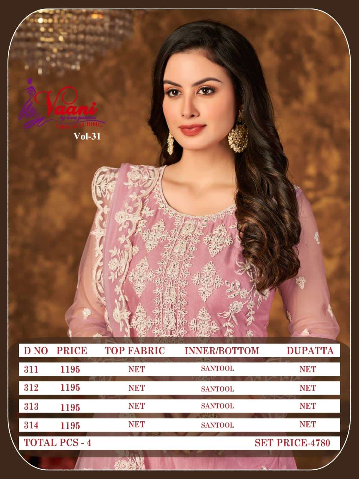 Aanaya Vaani Vol 31 Designer Palazzo Style Net Salwar Suit view 9