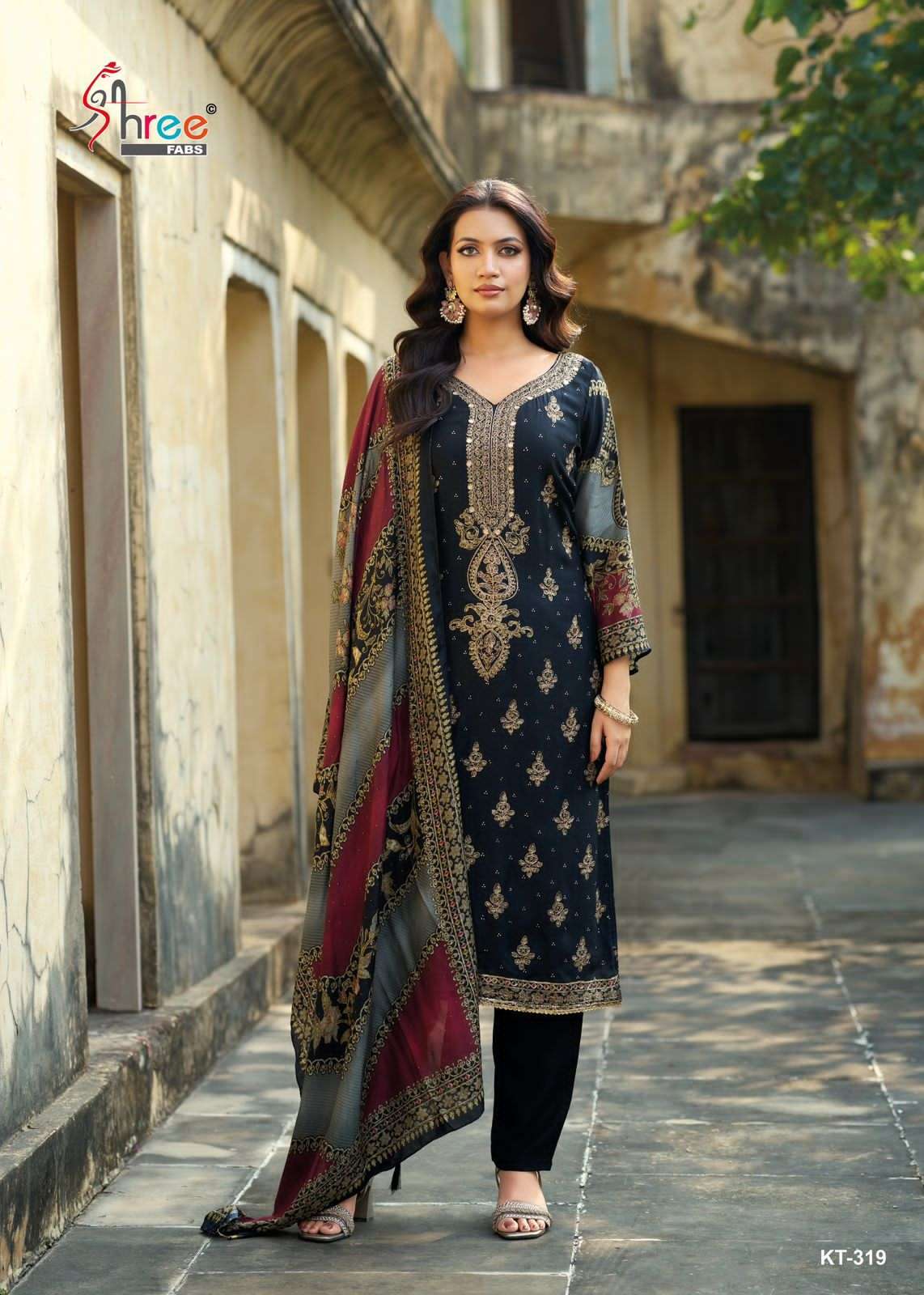 Shree Fabs Kt 319 Pure Viscose Muslin Salwar Suits Collection view 3