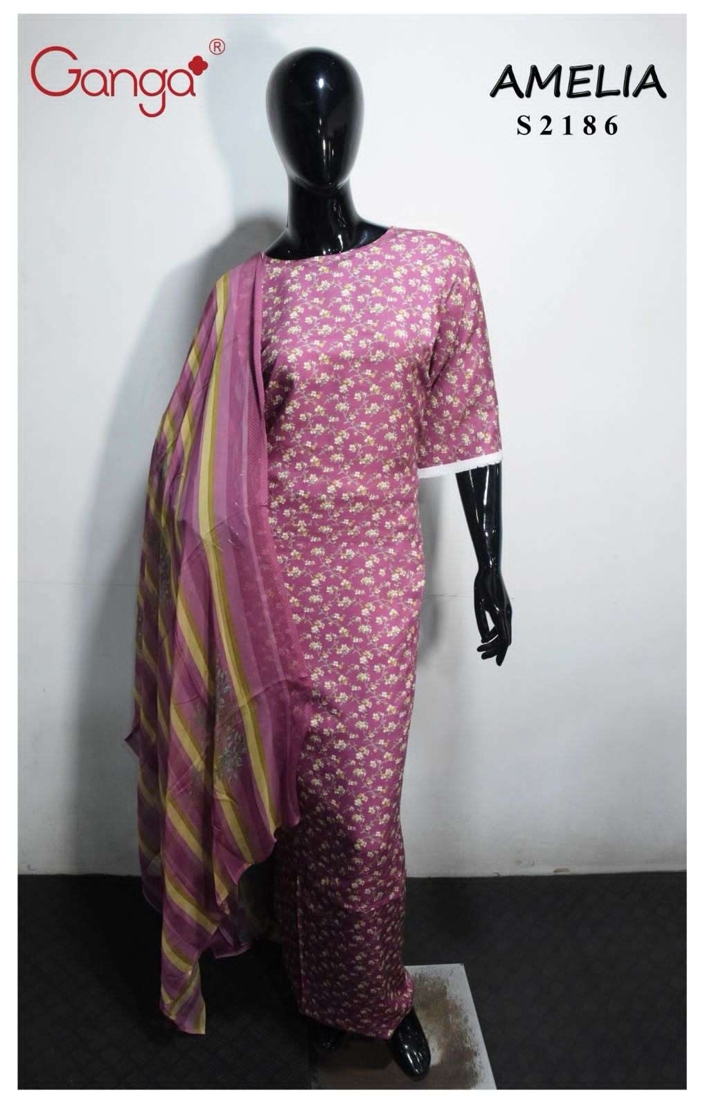 Ganga Amelia 2186 Fancy Printed Winter Collection Ladies Suit
