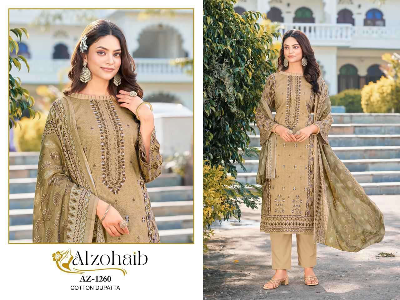 Alzohaib 1258 To 1260 Series Cotton Printed Pakistani Suit Salwar view 4