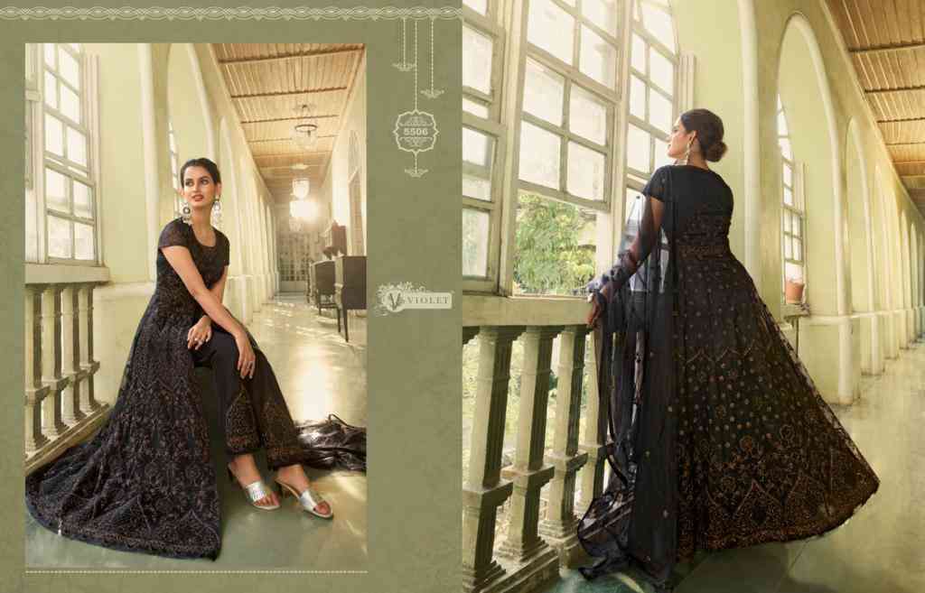 Swagat Violet Designer Anarkali Gown view 16