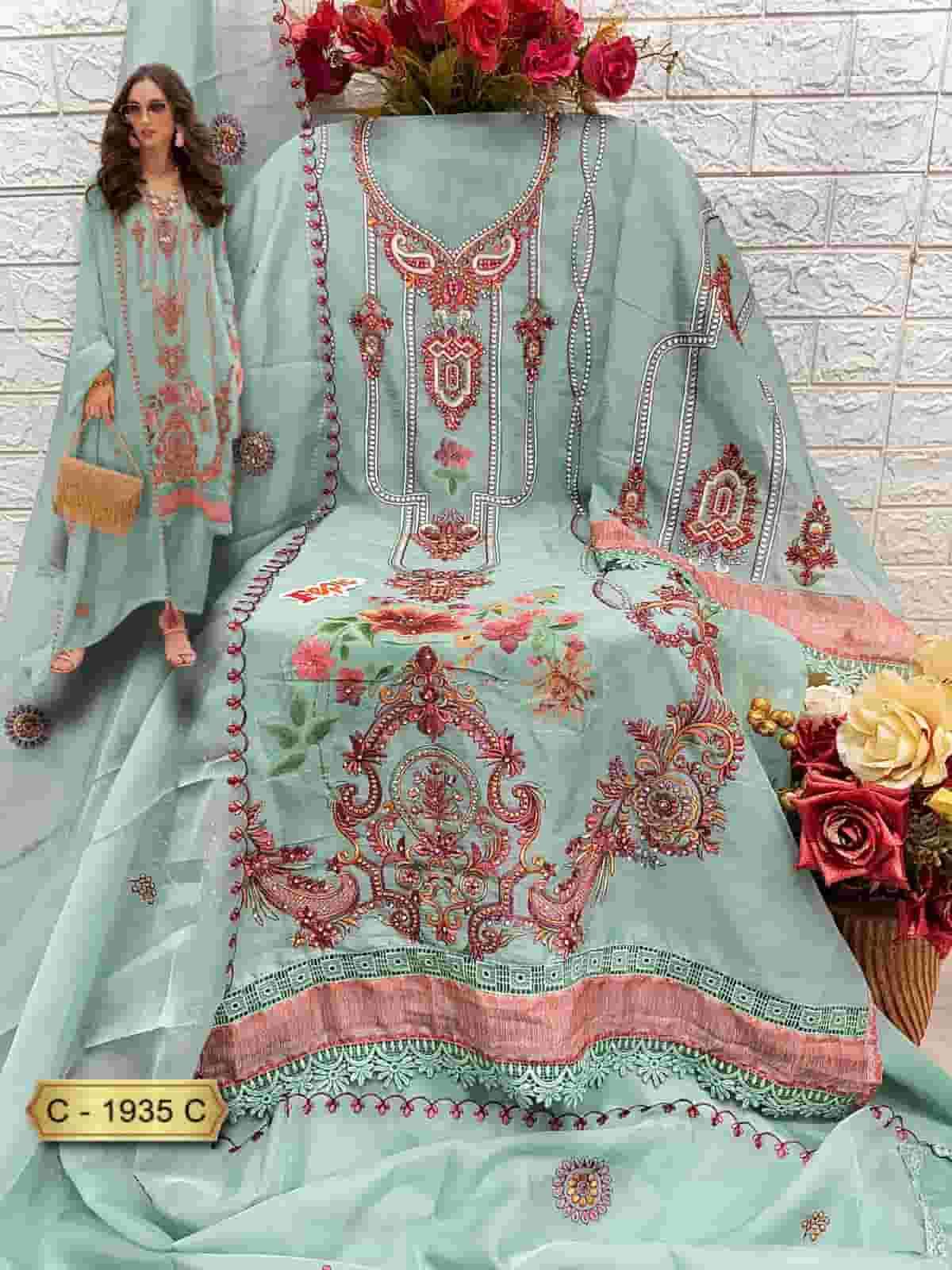 Fepic C 1935 C Festive Wear Style Designer Pakistani Organza Suit Collection view 2