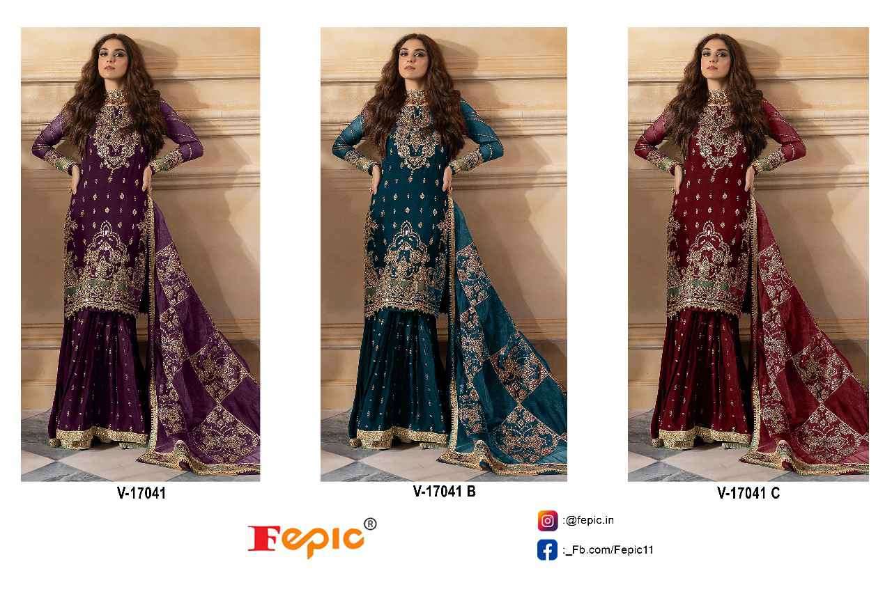 Fepic V 17041 Colors Latest Designer Velvet Suit view 6