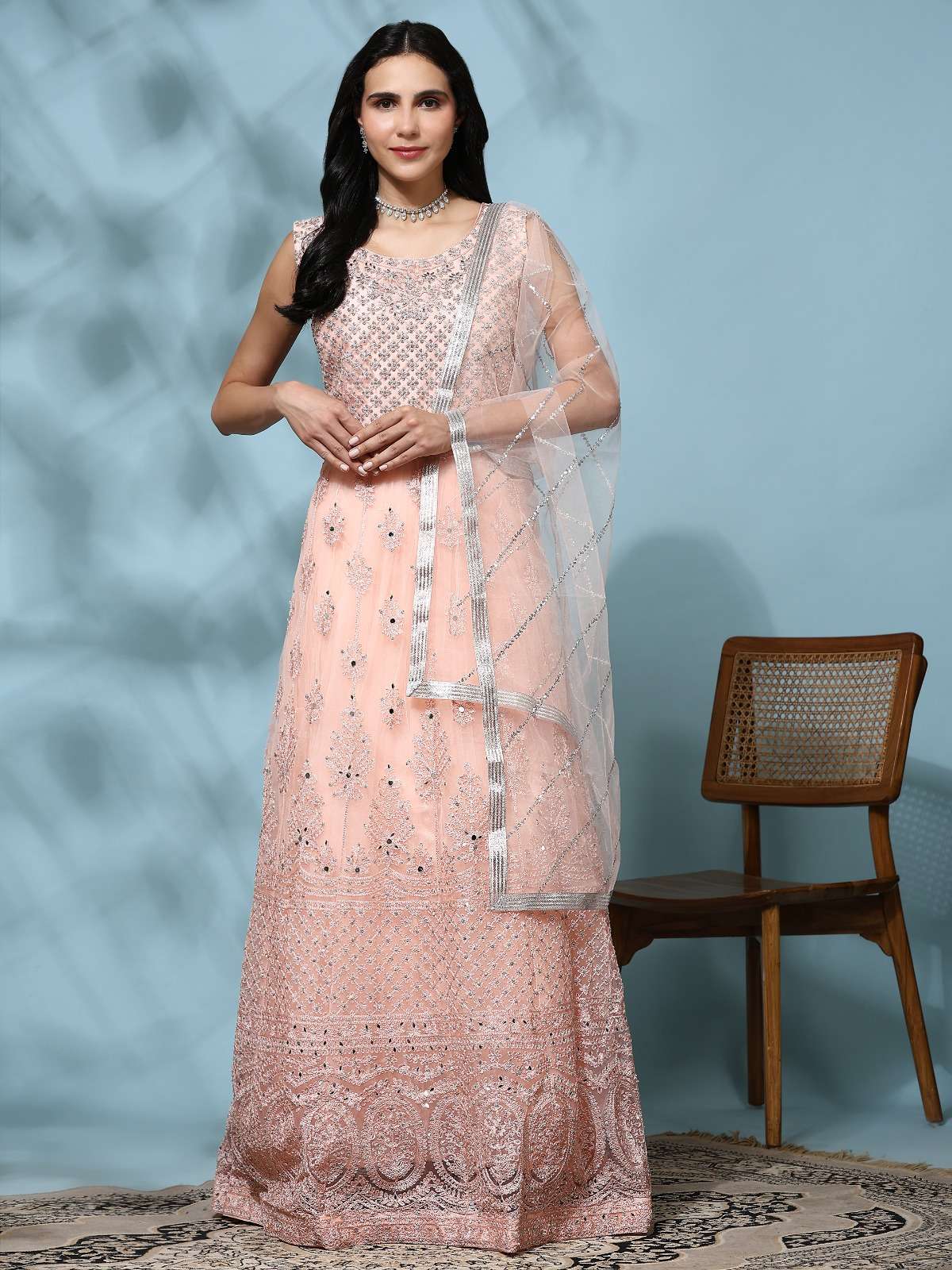 Amoha Trends G 639 Colors Designer Net Gown Partywear Dress view 8