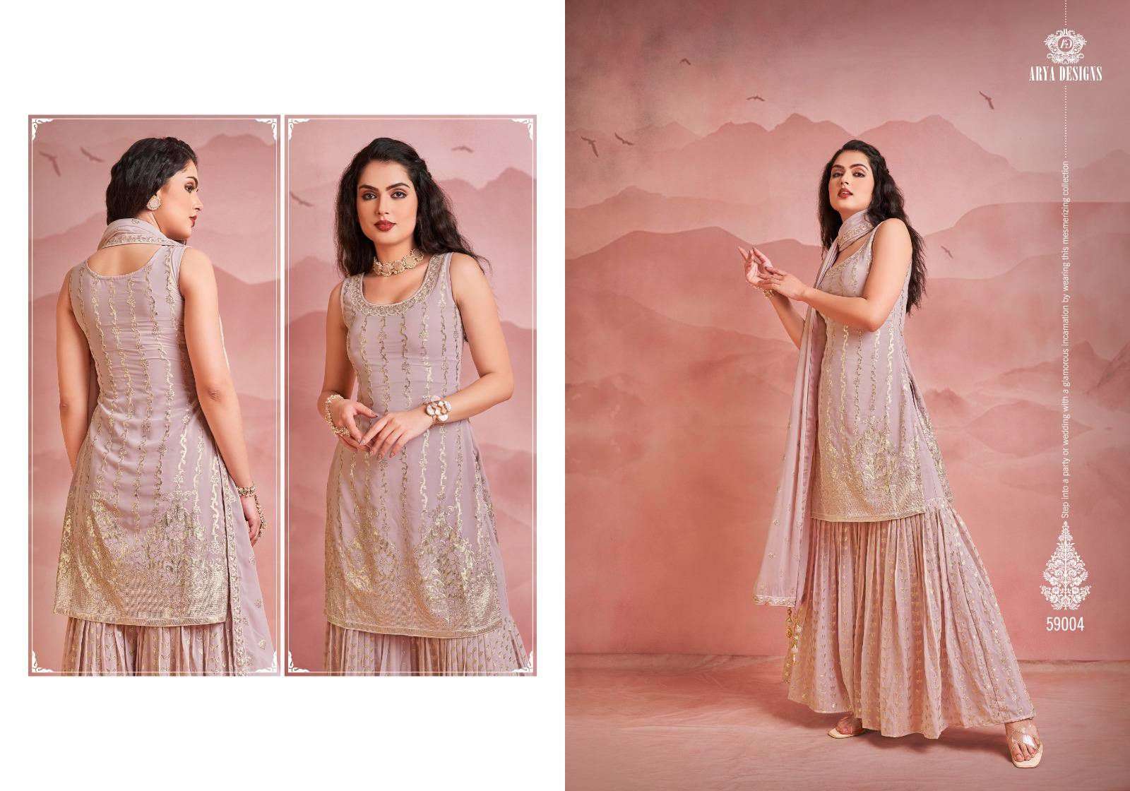 Arya Designs Noorani Saga Vol 7 Latest Designer Gharara Dress Partywear Collection view 2