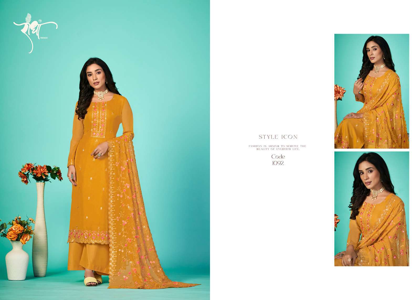 Radha Trends Bandhan Festive Collection Straight Designs Suit view 4