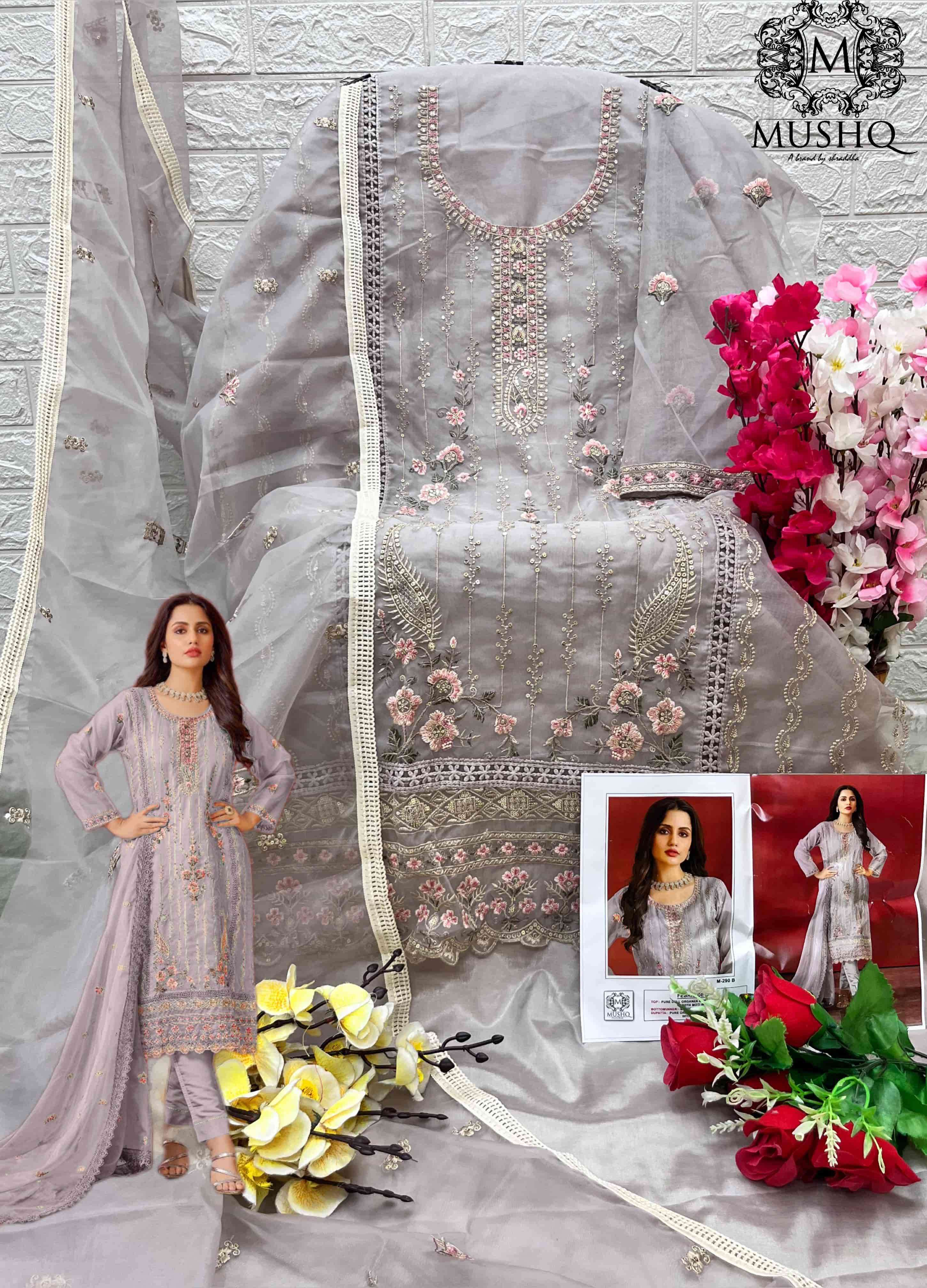 Mushq M 290 Colors Pakistani Style Latest Designer Festive Wear Salwar Suit Wholesalers view 9
