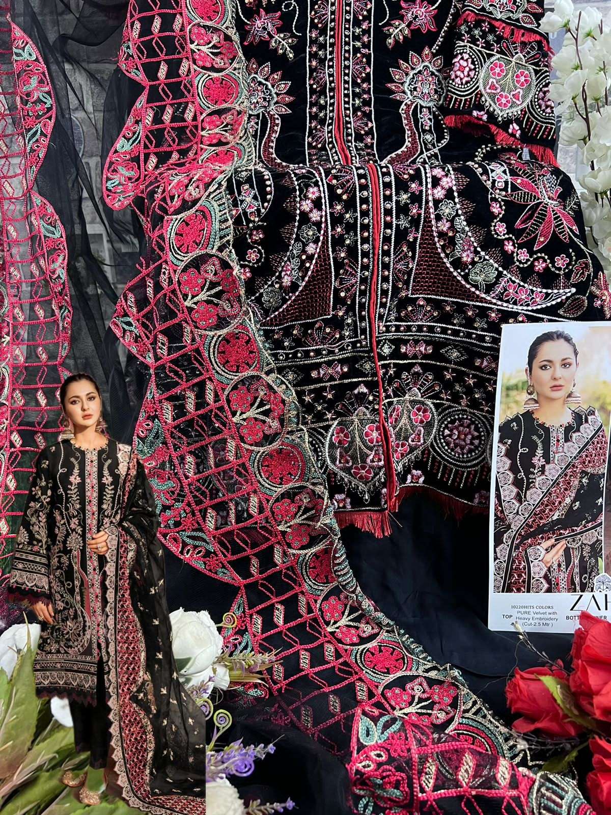Zaha Aafiya Vol 1 Exclusive Velvet Pakistani Suit view 9