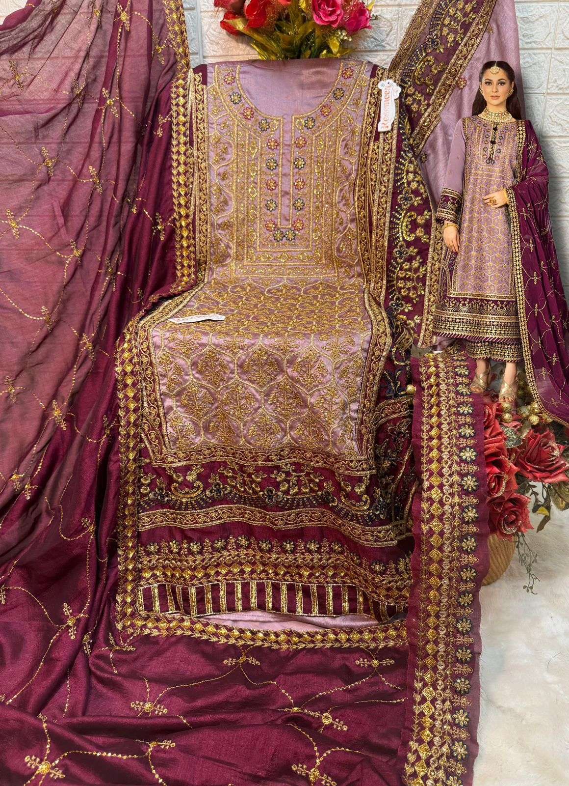 Fepic C 1710 C Festive Wear Style Designer Embroidered Salwar Suit Exporter view 2