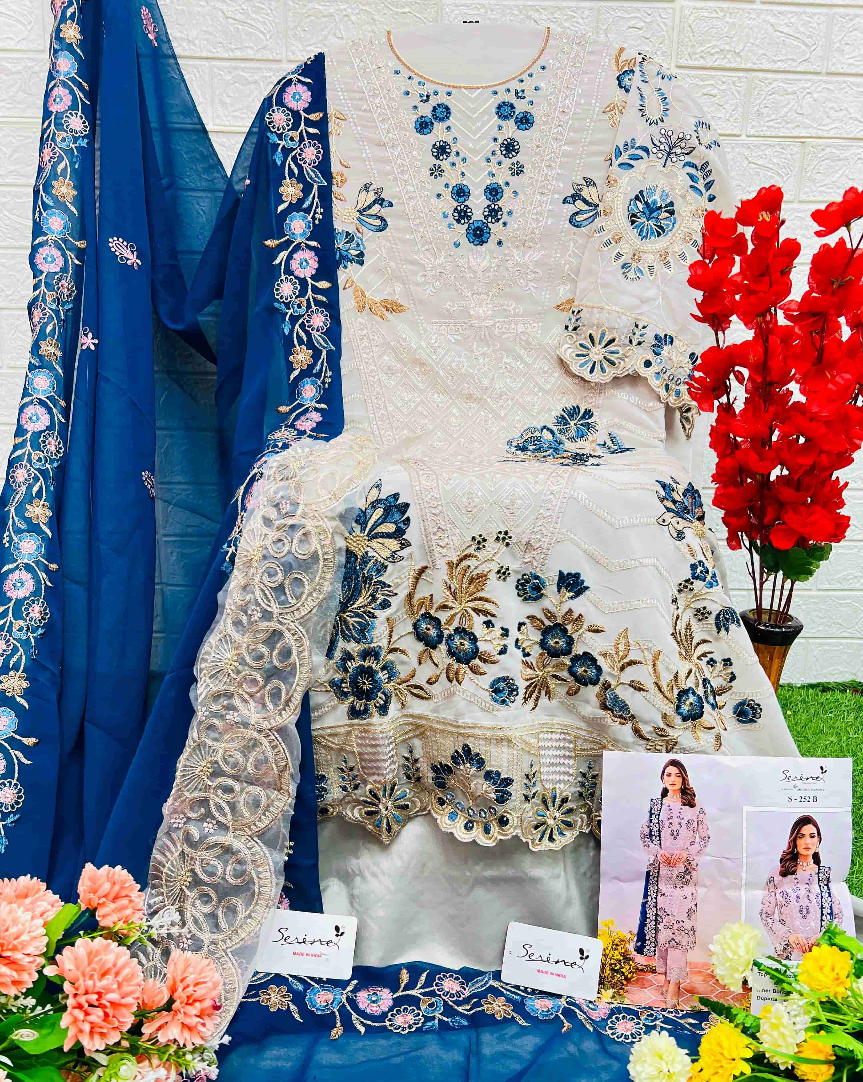 Serine S 252 B Pakistani Festive Wear Style Designer Suit Exporter view 2