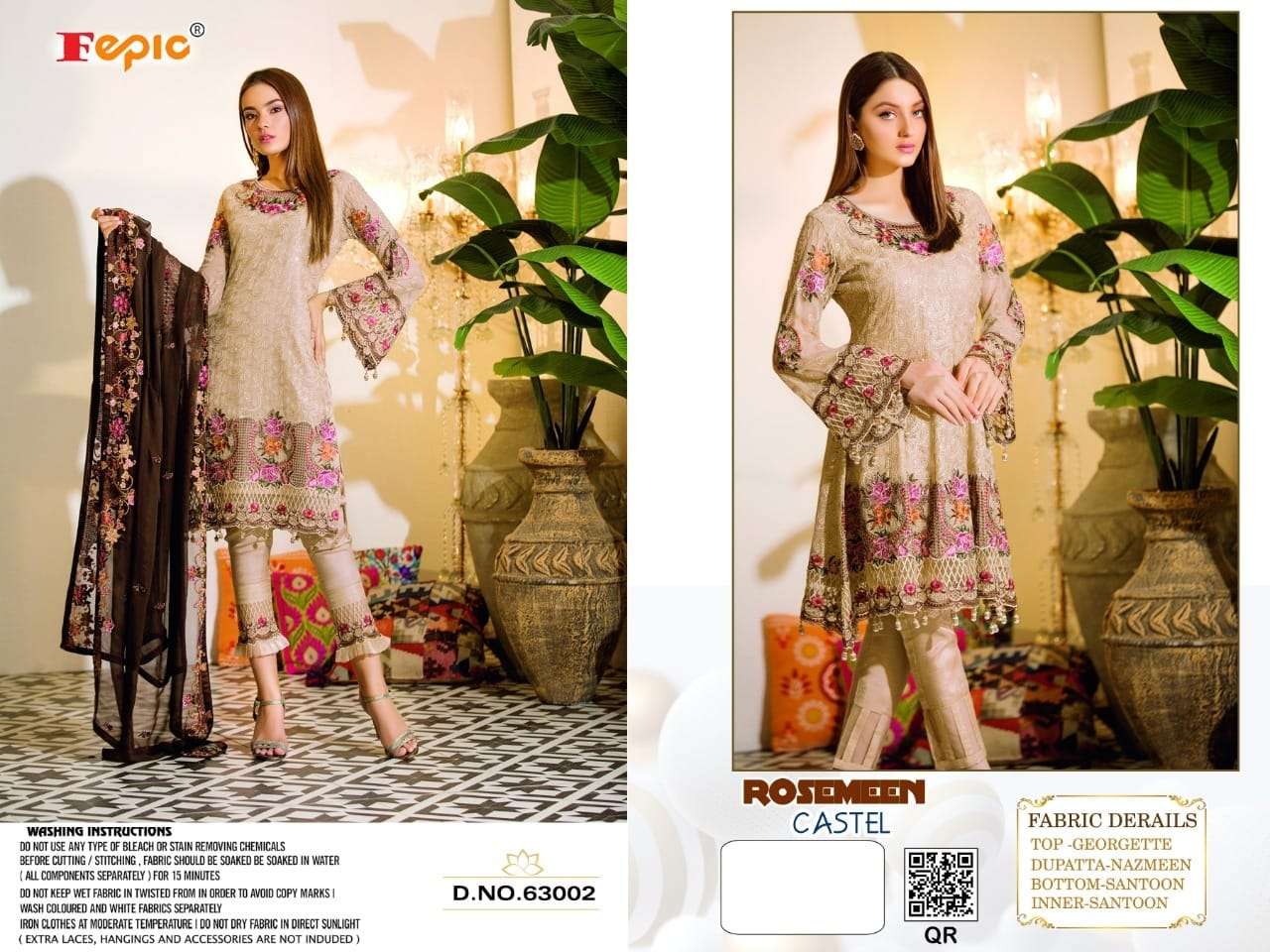 Fepic 63002 Exclusive Embroidered Pakistani Suit view 2