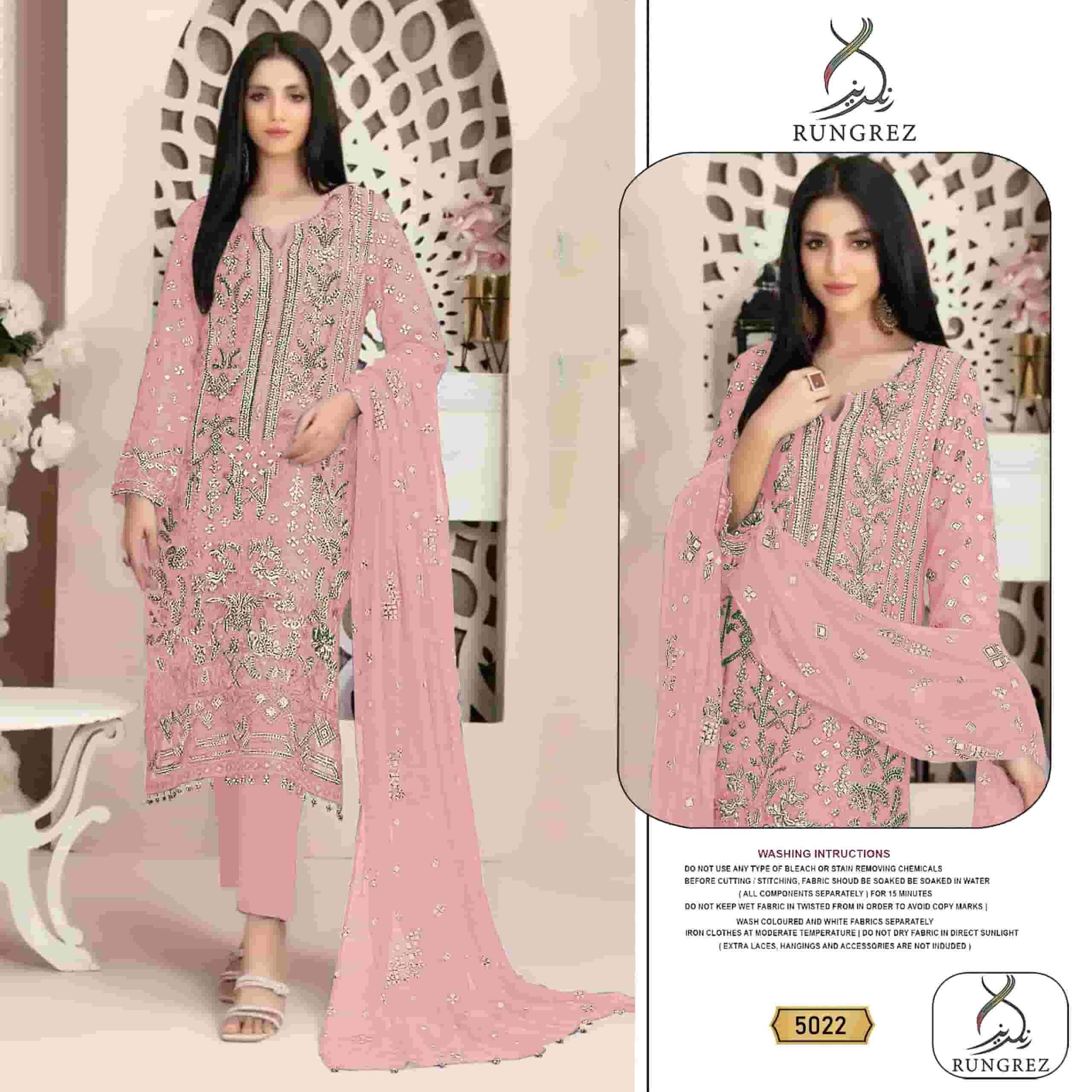Rungrez 5022 Pakistani Festive Wear Style Designer Heavy Embroidered Suit Exporter
