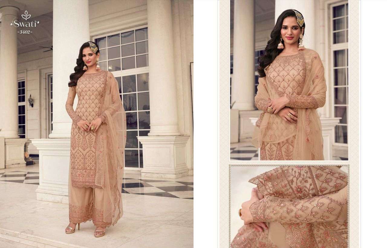 Swagat Swati 3401 to 3407 Designer party Wear Salwar kameez Collection view 11