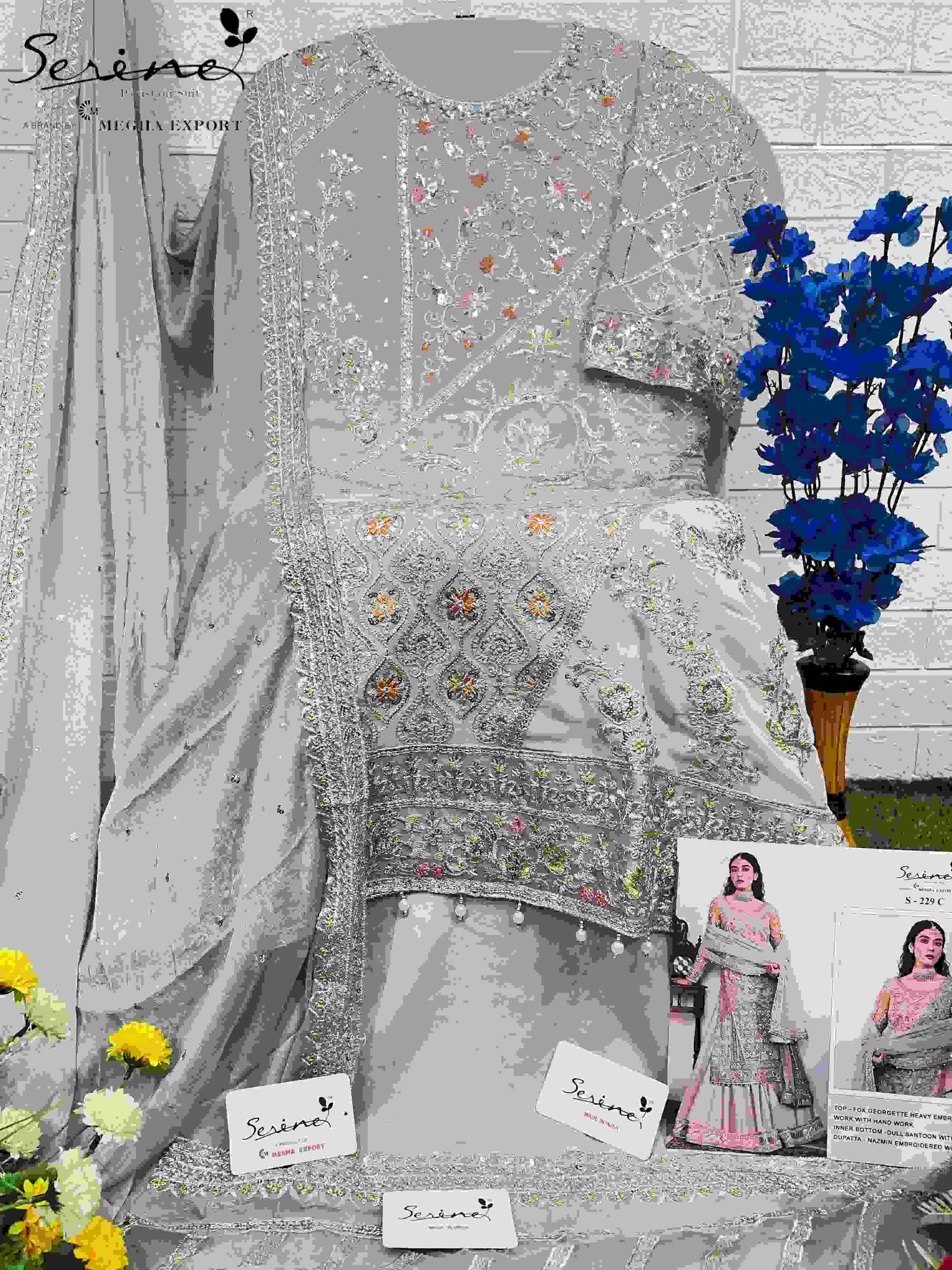 Serine S 229 Colors Pakistani Designer Weeding Wear Dress Latest New Designs view 7
