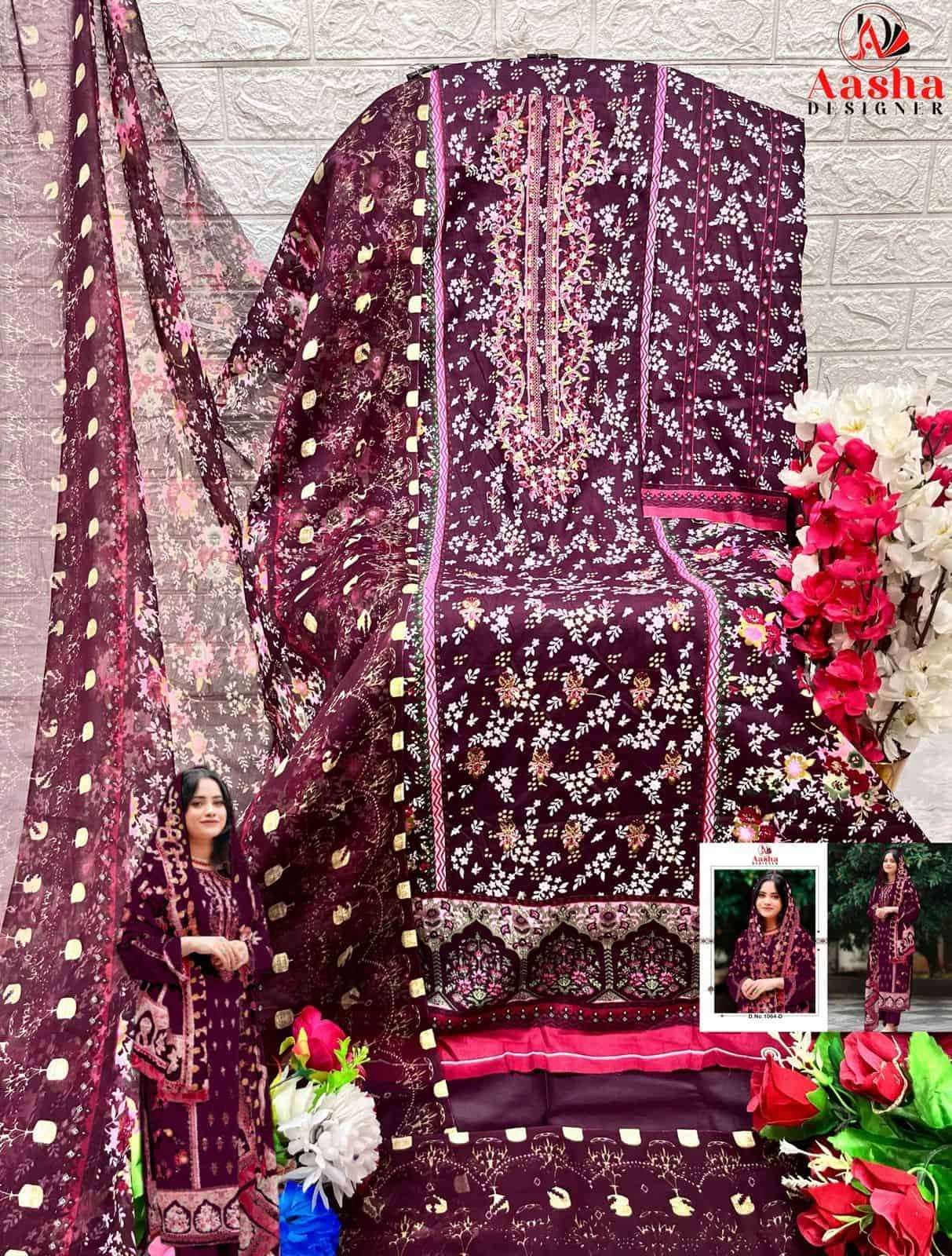 Aasha Designer Harsha Vol 5 Cotton Embroidered Salwar Suit Wholesalers view 2