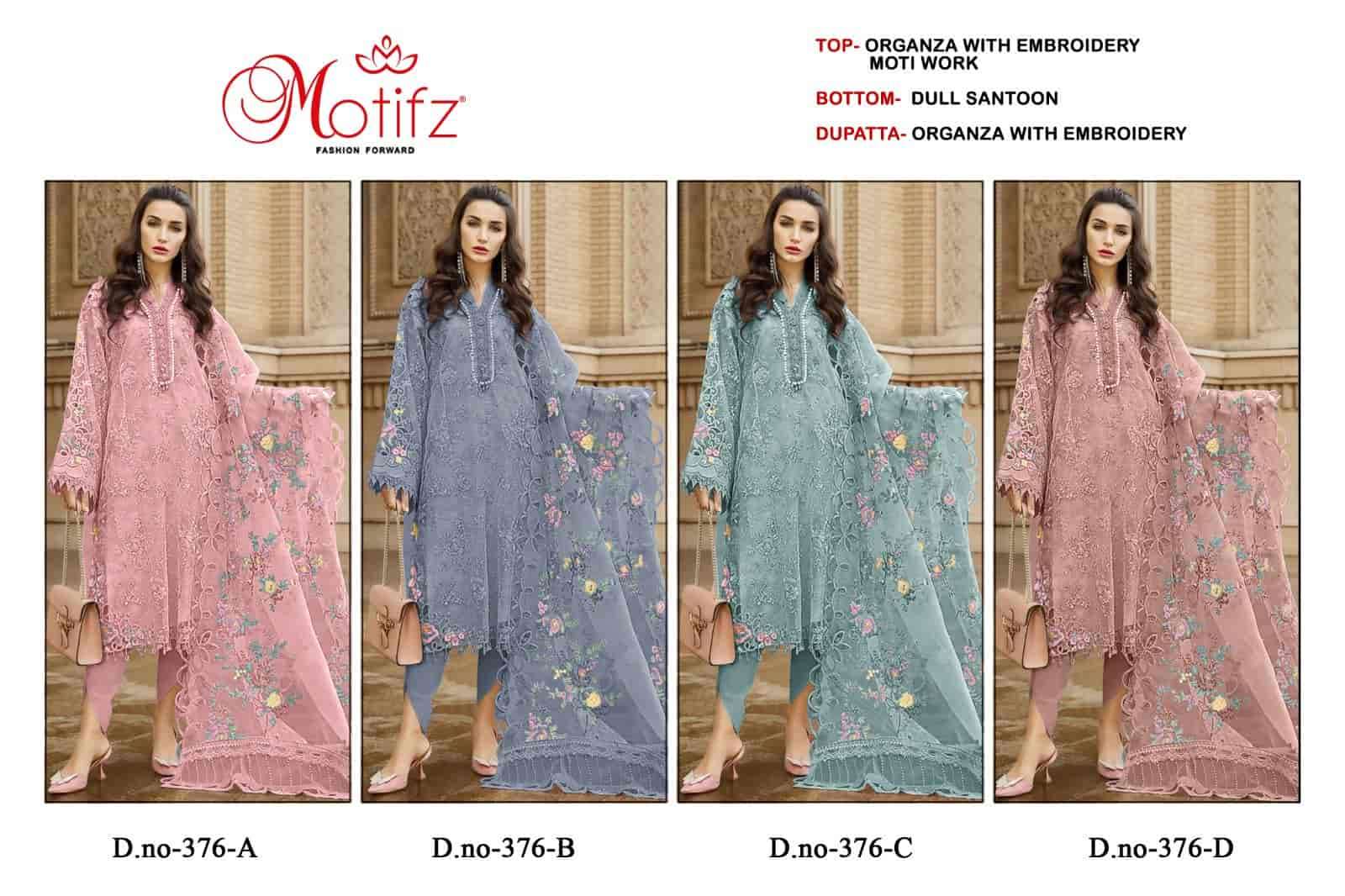 Motifz 376 Colors Party Wear Style Latest New Designs Salwar Suit Wholesalers view 4