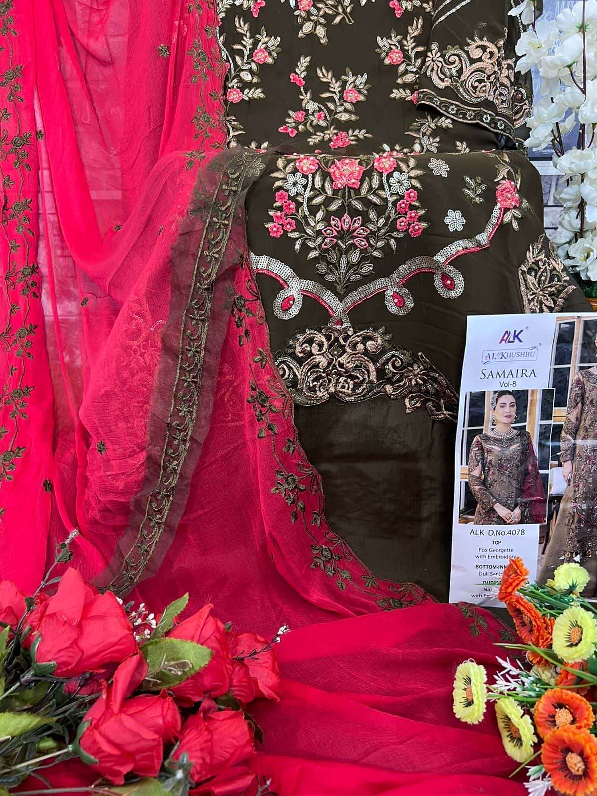 Al Khushbu Samaira Vol 8 Heavy Designer Style Pakistani Festive Catalog Collection view 2
