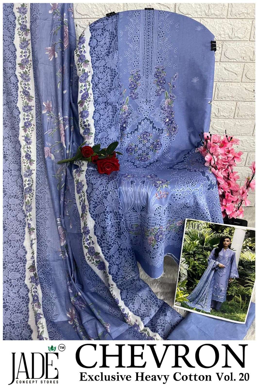 Jade Chevron Vol 20 Pure Heavy Cotton Suit view 12
