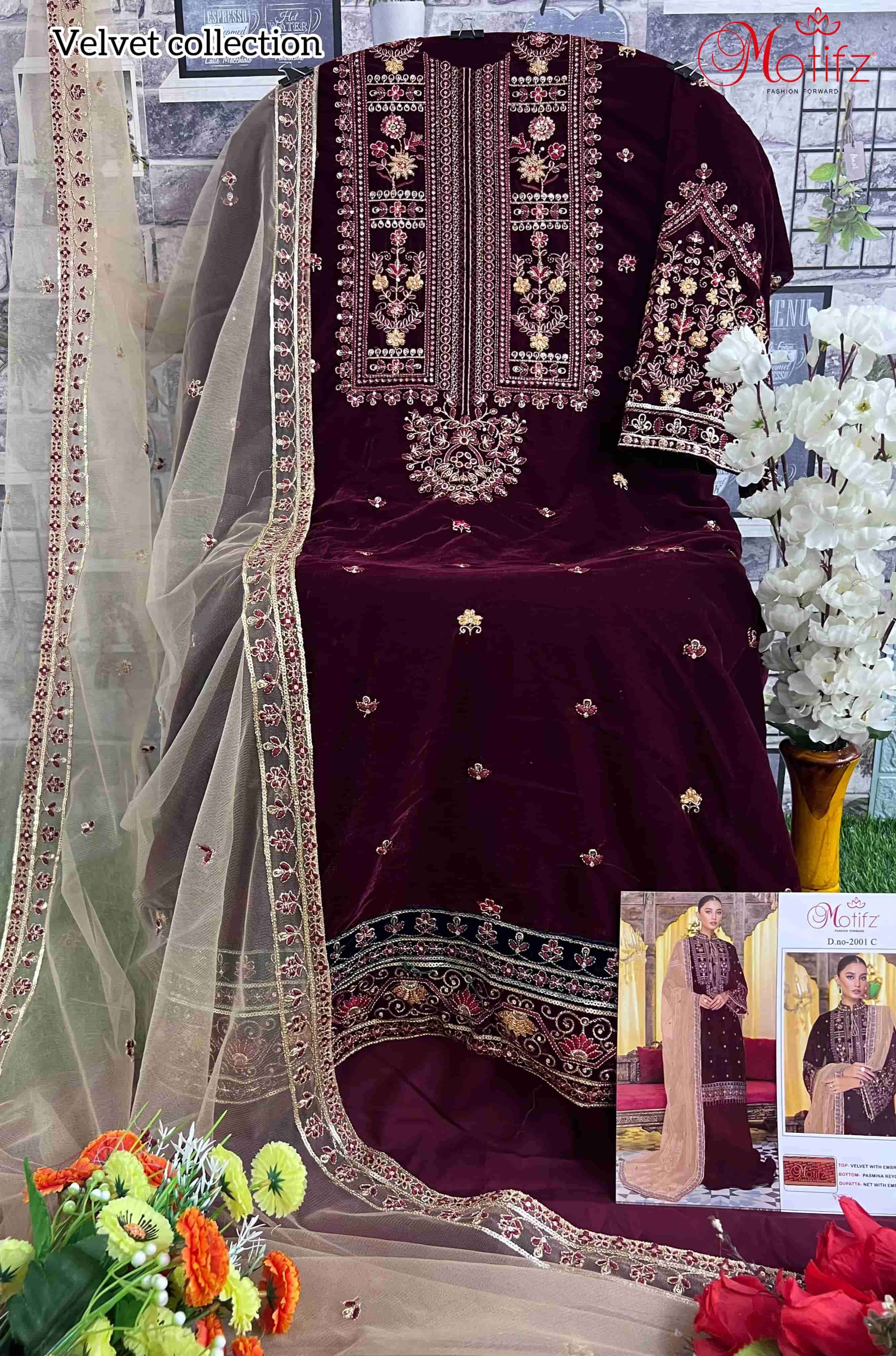 Motifz 2001 Colors Pakistani Wedding Wear Style Designer Suit Wholesalers view 7