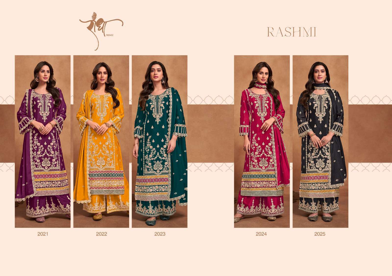 Radha Trendz Rashmi Designer Straight Palazzo Dress Readymade Collection view 11