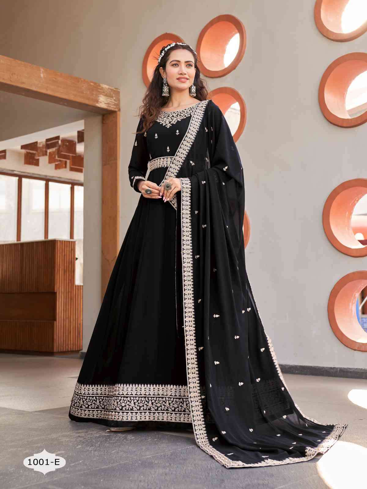 Alfaaz Liya 1001 Colors Partywear Anarkali Gown New Collection view 5