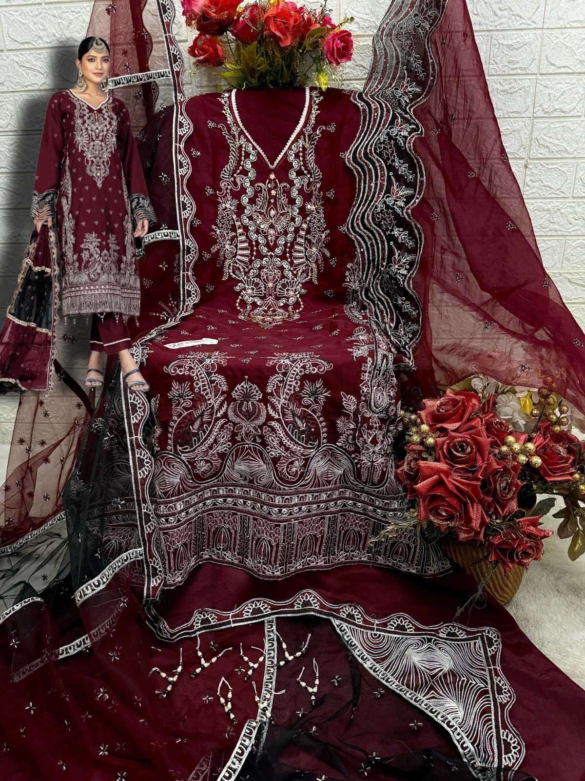Fepic C 1803 Colors Wedding Wear Pakistani Dress Catalog Exporters view 4