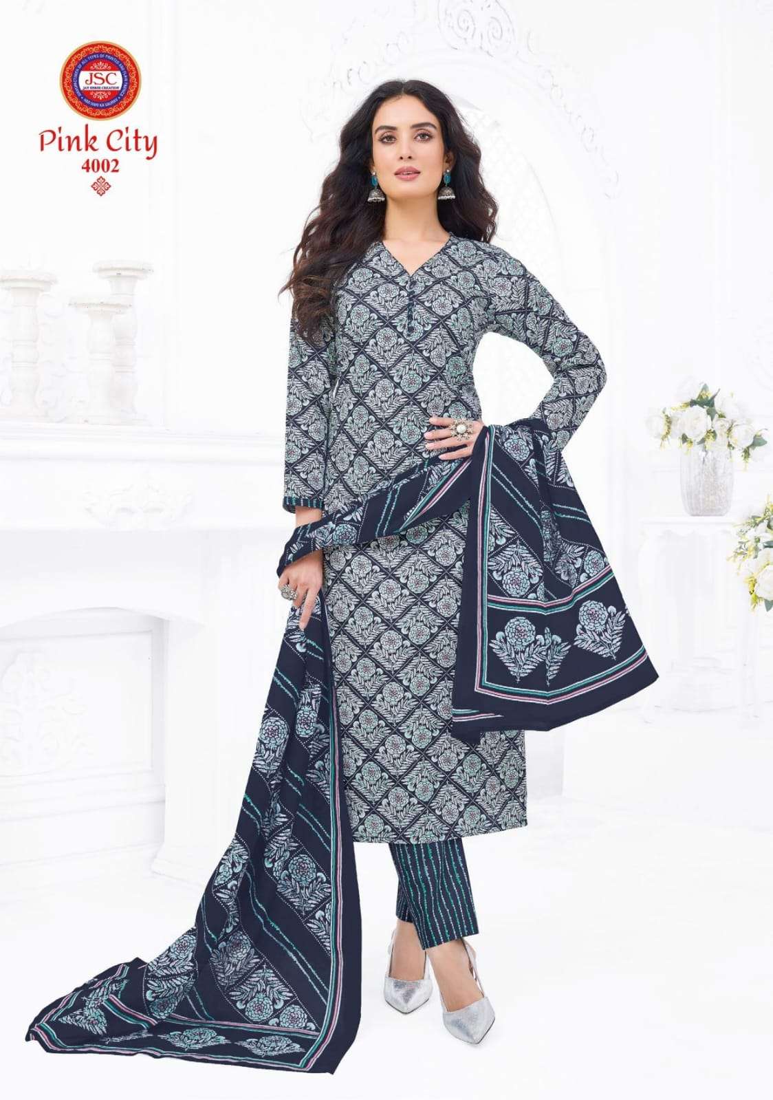 Jsc Pink City Vol 1 Unstitch Cotton Salwar Suit view 9