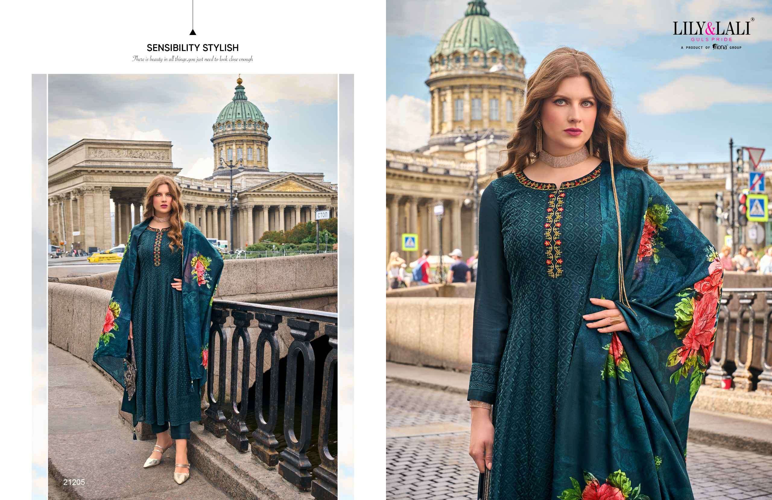 Lily And Lali Alamzeb Anarkali Pattern Premium Design Readymade Suit view 12