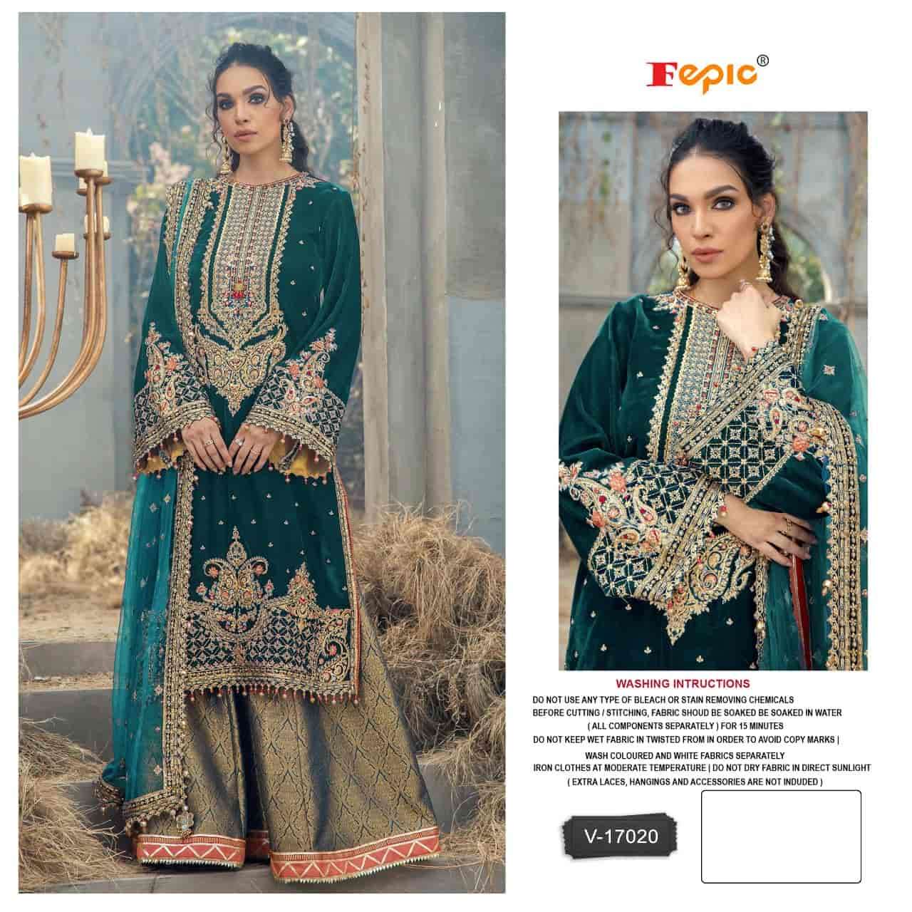 Fepic V 17020 A Exclusive Designer Pakistani Velvet Salwar Suit Exporter