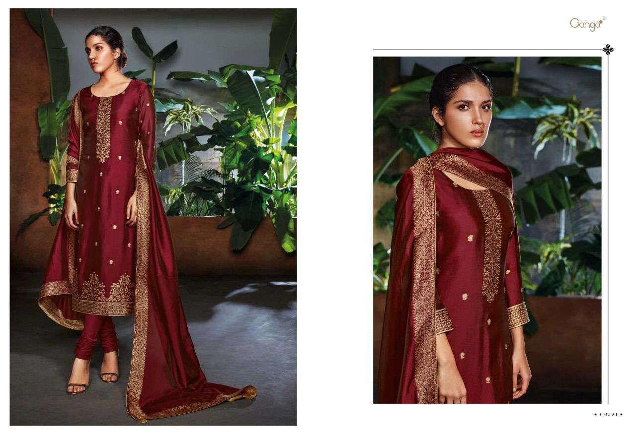 Ganga Ehsaas 523 Branded Ladies Suit Festive Collection