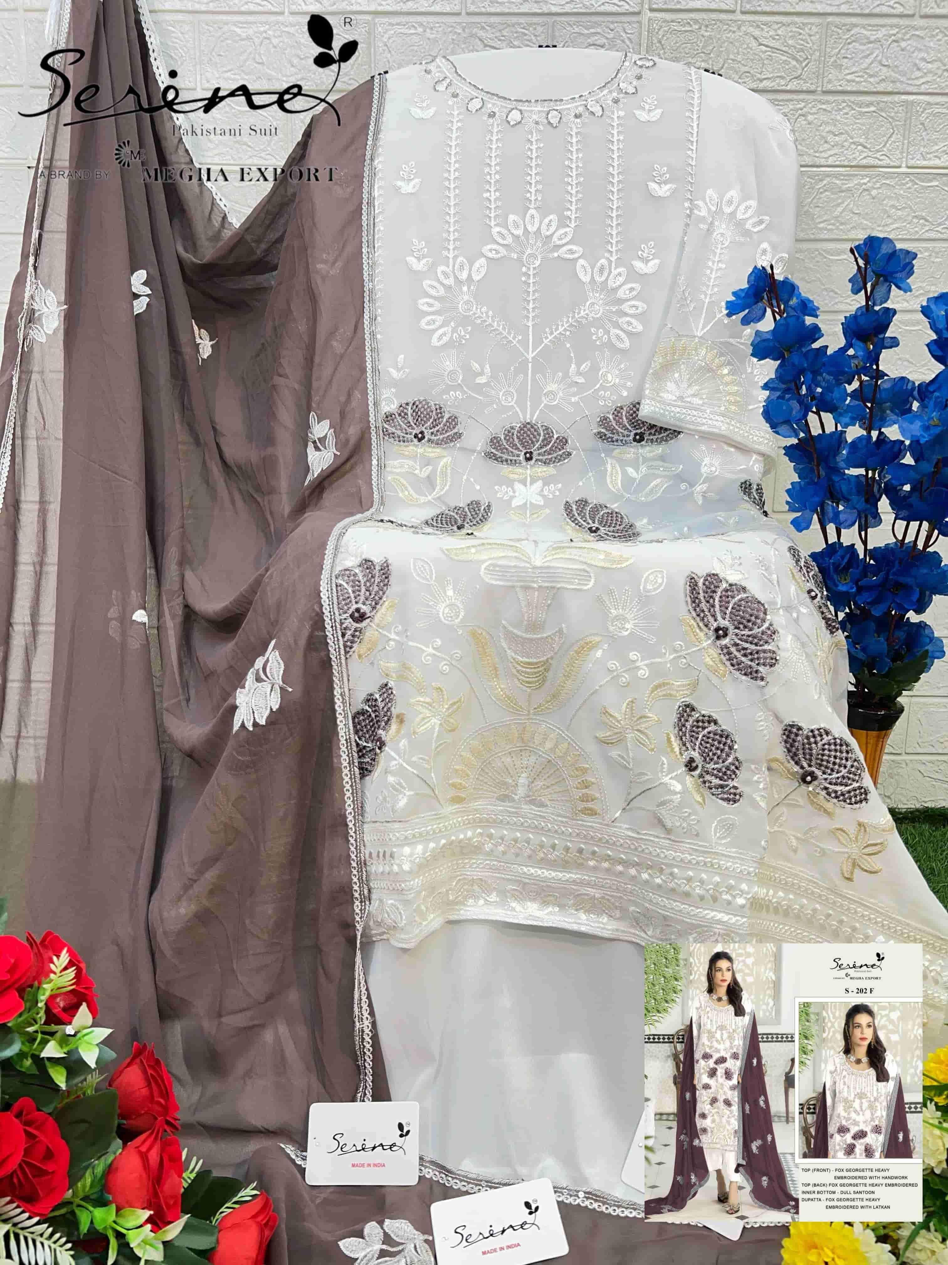 Serine S 202 F Pakistani Style Designer Georgette Salwar Suit Exporter view 2