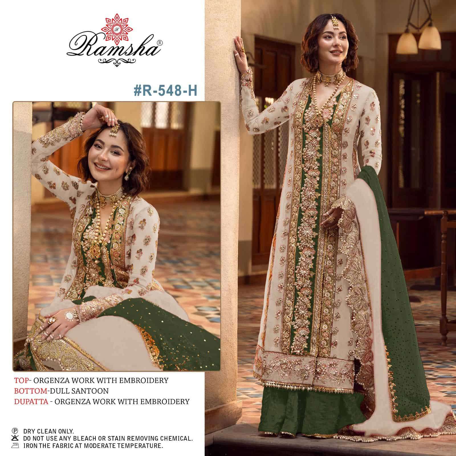 Ramsha R 548 Colors Party Wear Style Designer New Pakistani Suit Wholasaler view 7