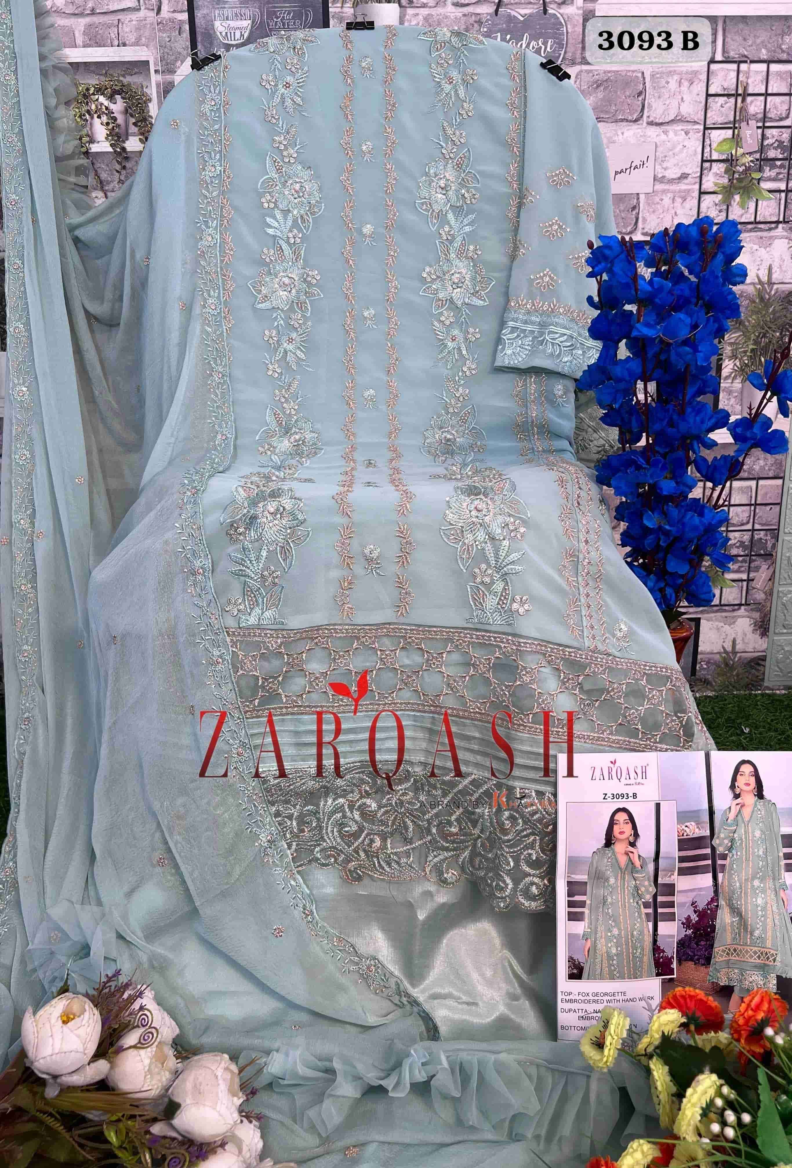 Zarqash Z 3093 Colors Pakistani Festive Wear Style Designer Suit Wholesalers view 7