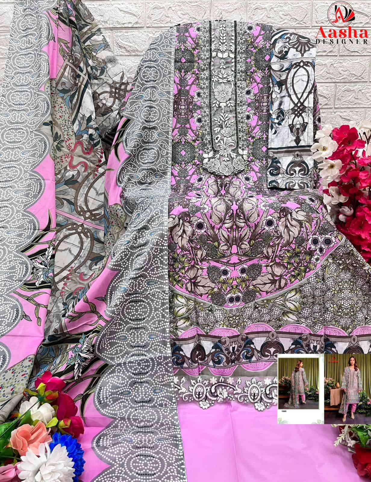 Aasha Designer Jade Bliss Vol 2 Cotton Embroidered Pakistani Dress Exporter view 2