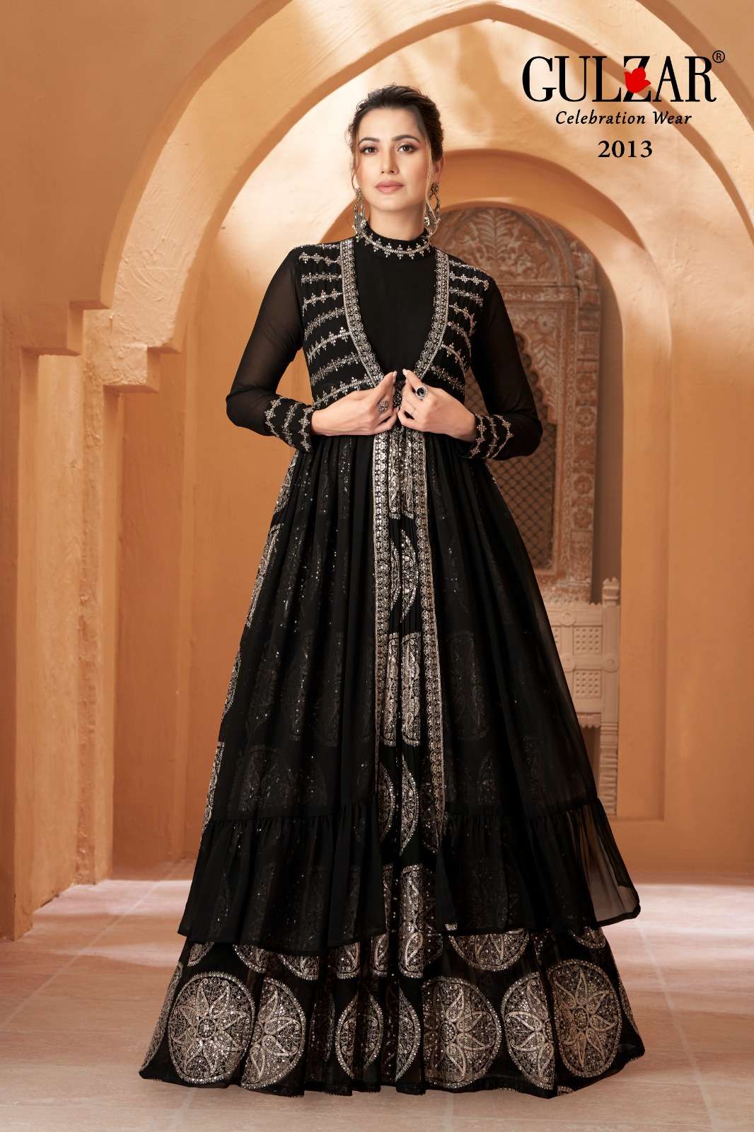 Gulzar Romaa 2011 To 2013 Partywear Style Indo Western Dress Latest Collection view 11