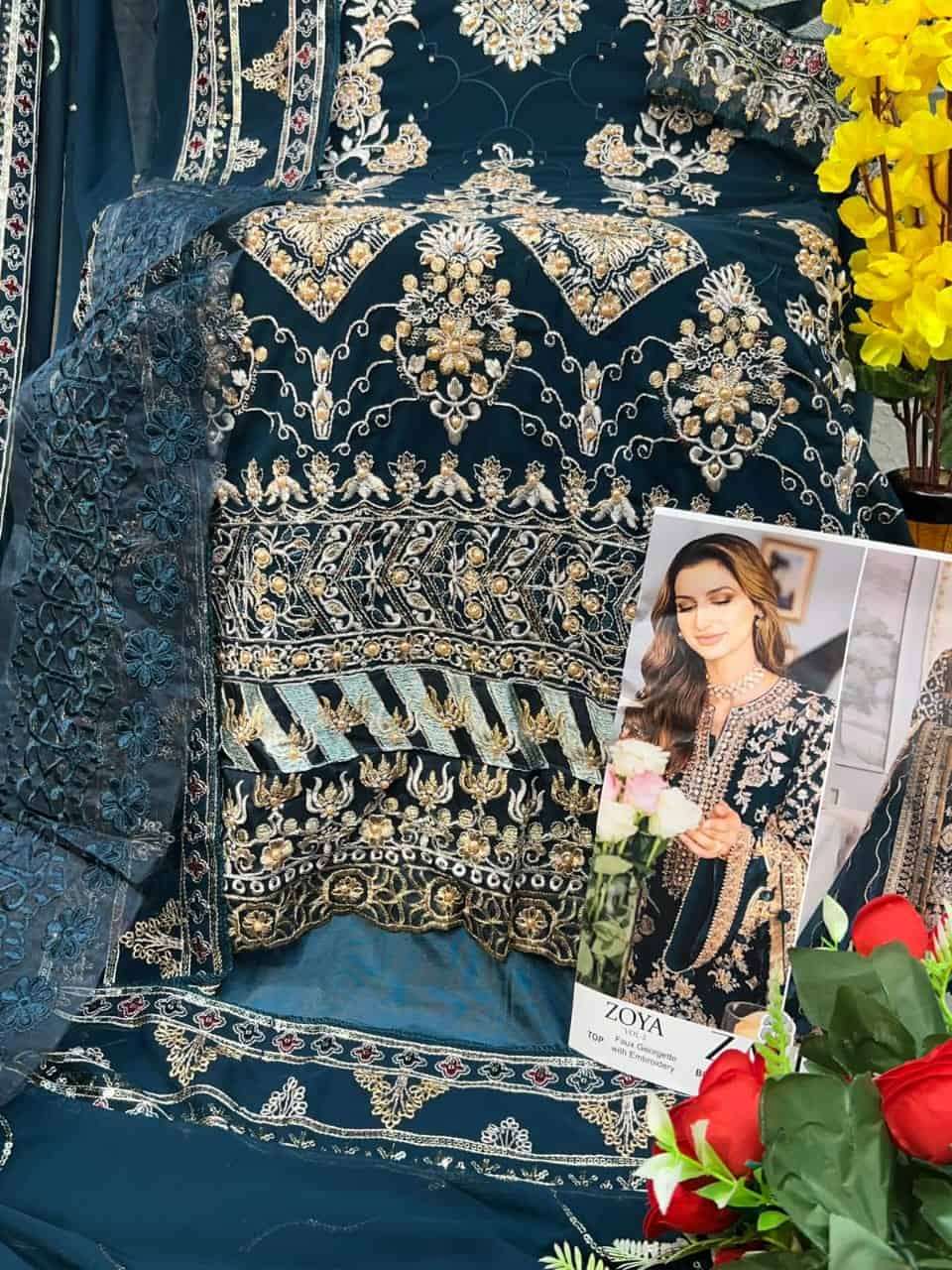 Zaha Zoya Vol 2 10287 Colors Georgette Pakistani Salwar Suit Stylish Ensemble view 2