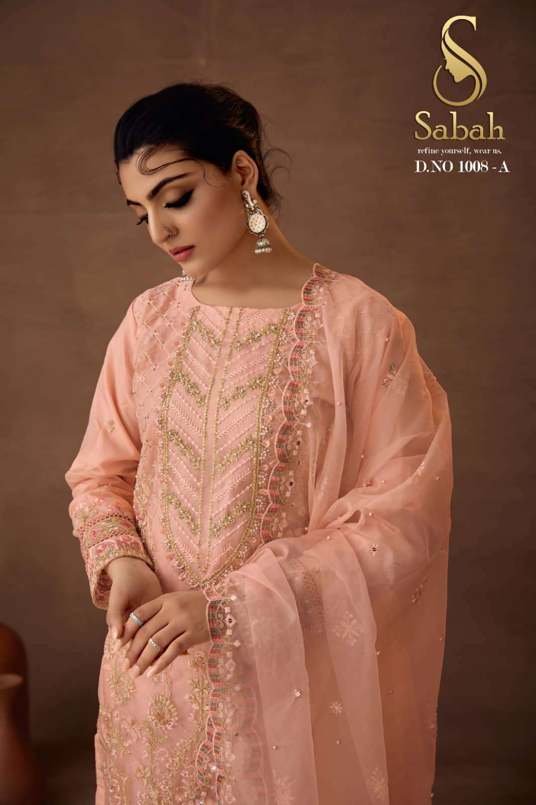FK Fashion Hub Sabah Riya Exclusive organza readymade Suit