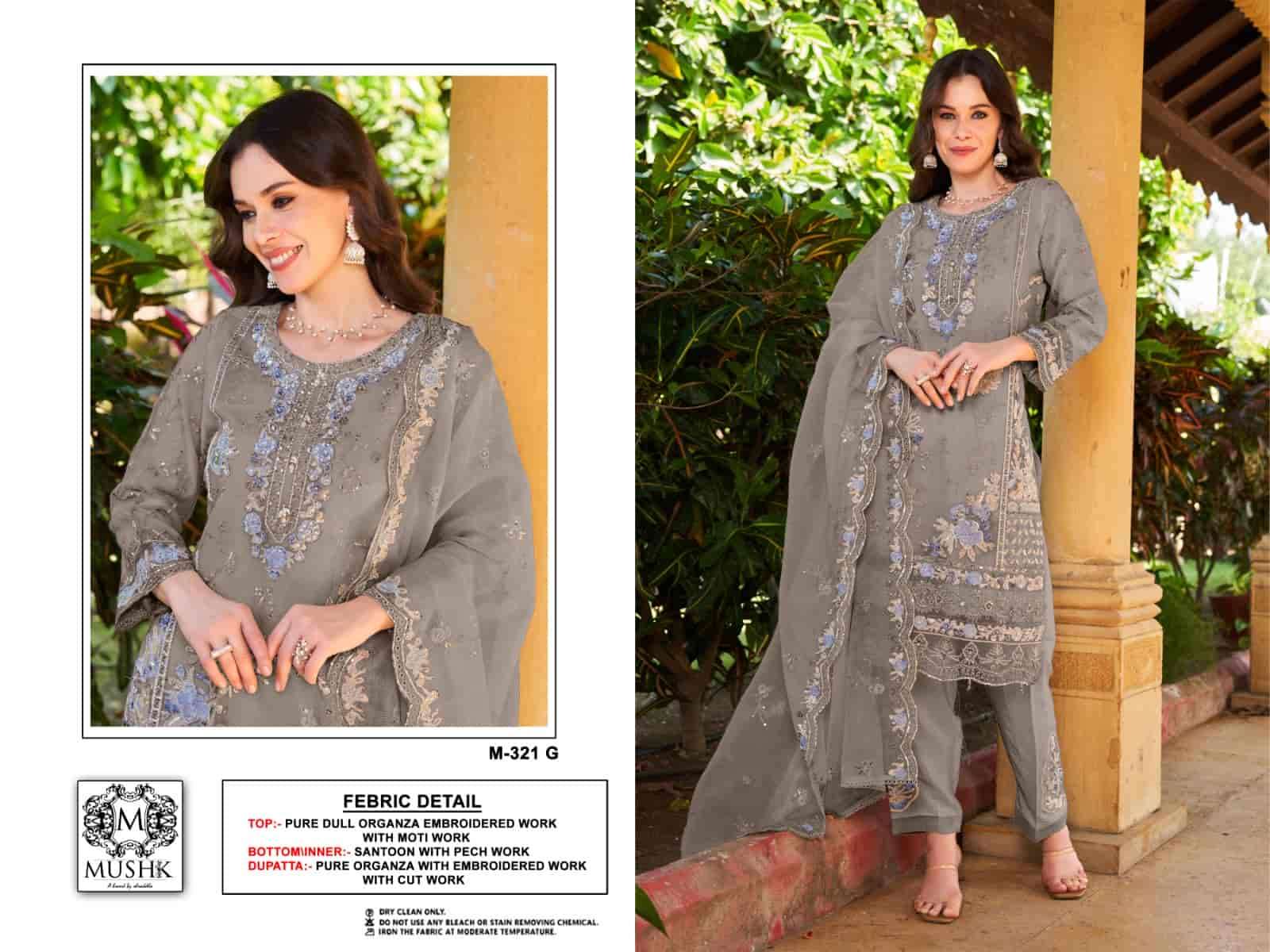 Mushq M-321 G Organza Embroidered Salwar Kameez
