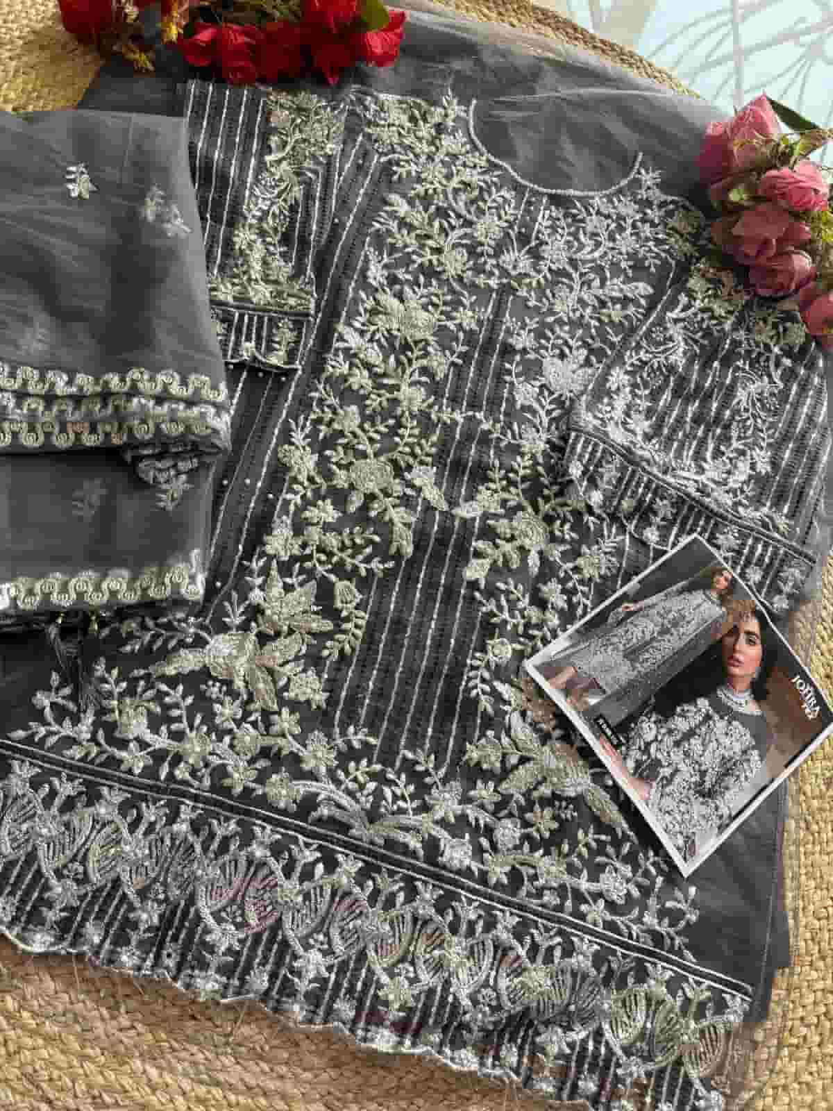 Johra Tex 155 Party Wear Style Latest Heavy Designer Pakistani Suit Exporter view 2