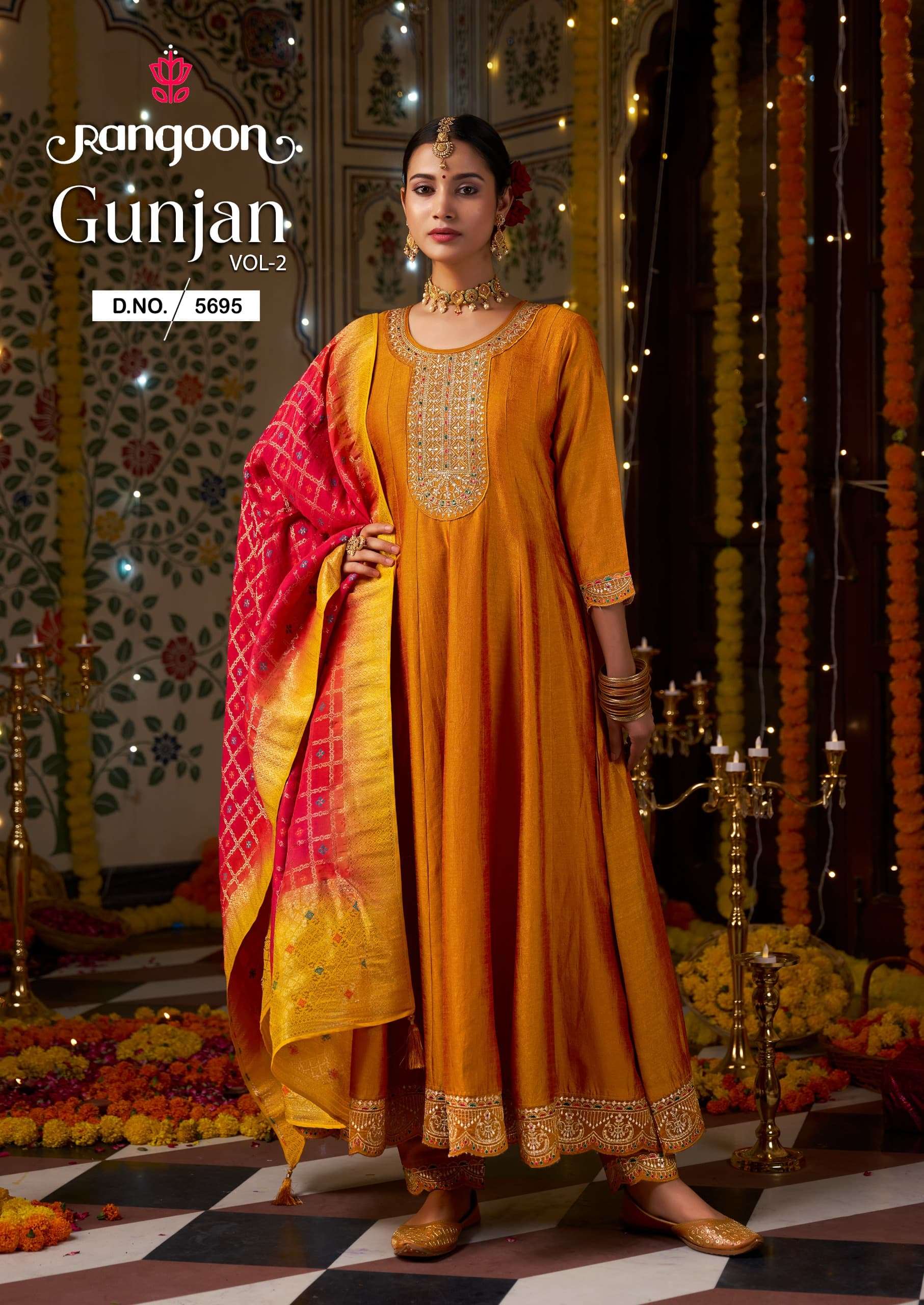 Rangoon Gunjan Vol 2 Anarkali Style Dress Catalog view 3